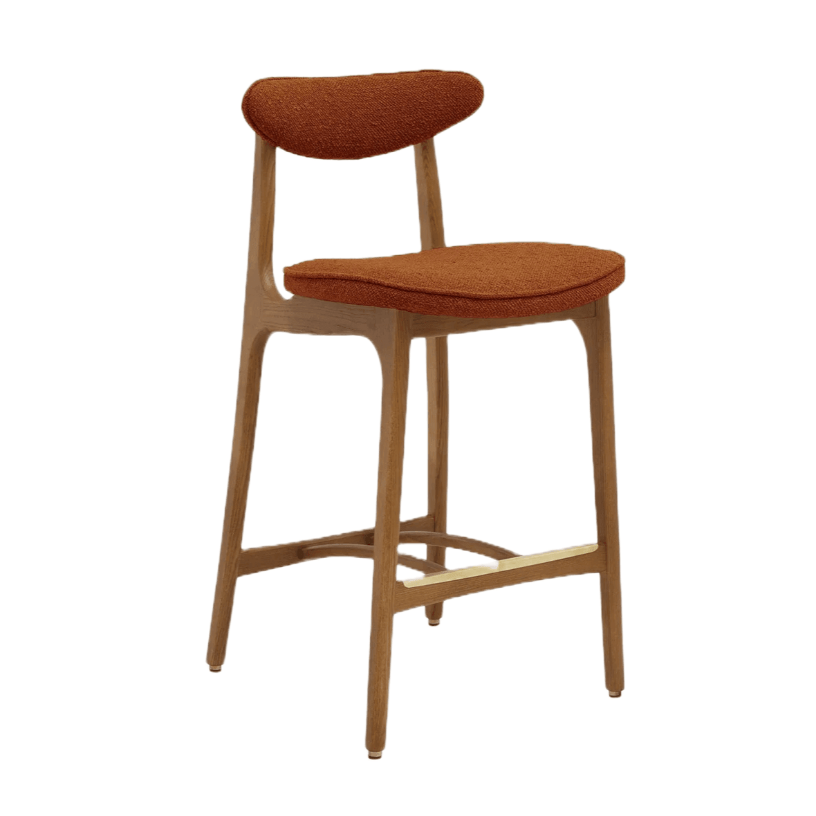 Krzesło barowe 200-190 czerwony w tkaninie Boucle Sierra 366 concept Eye on Design