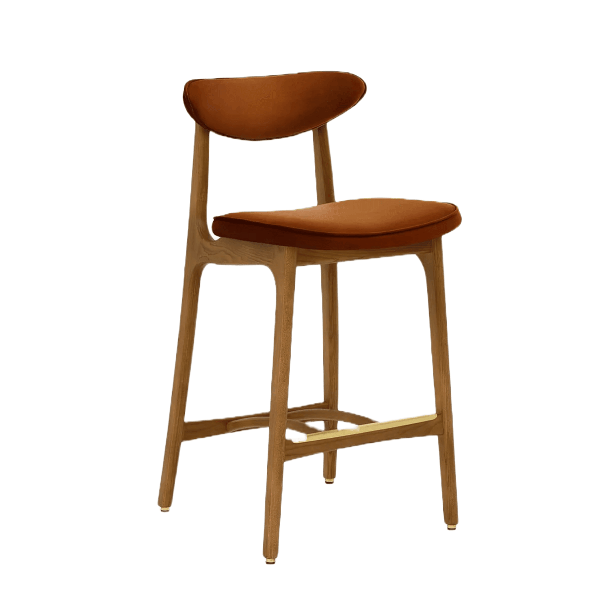 Krzesło barowe 200-190 czerwony w tkaninie Velvet Sierra 366 concept Eye on Design