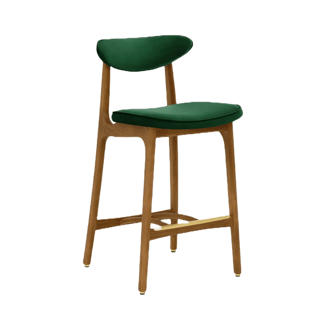Krzesło barowe 200-190 zielony w tkaninie Velvet Bottle Green do jadalni – 366 concept