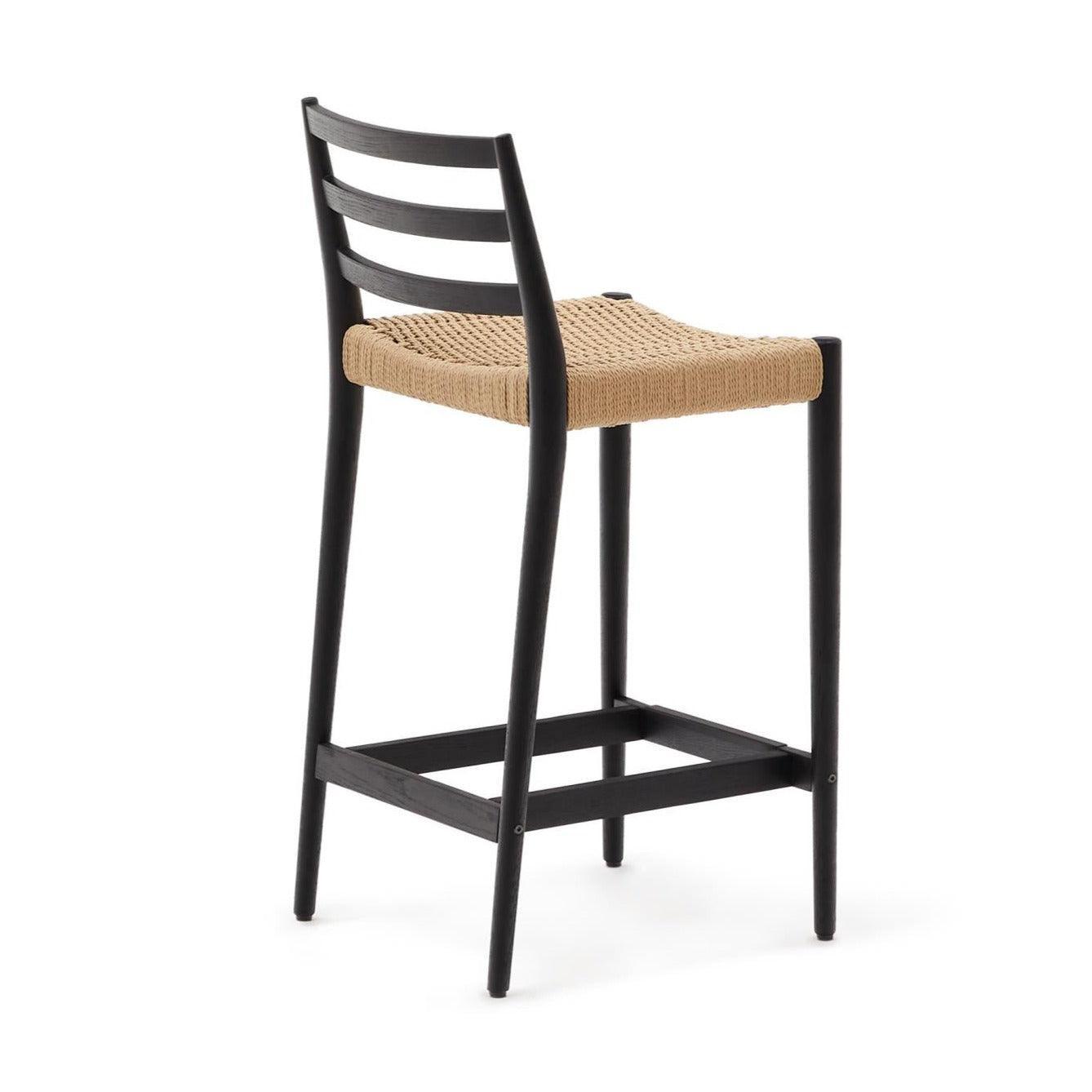 Krzesło barowe ANALY czarne drewno dębowe La Forma Eye on Design