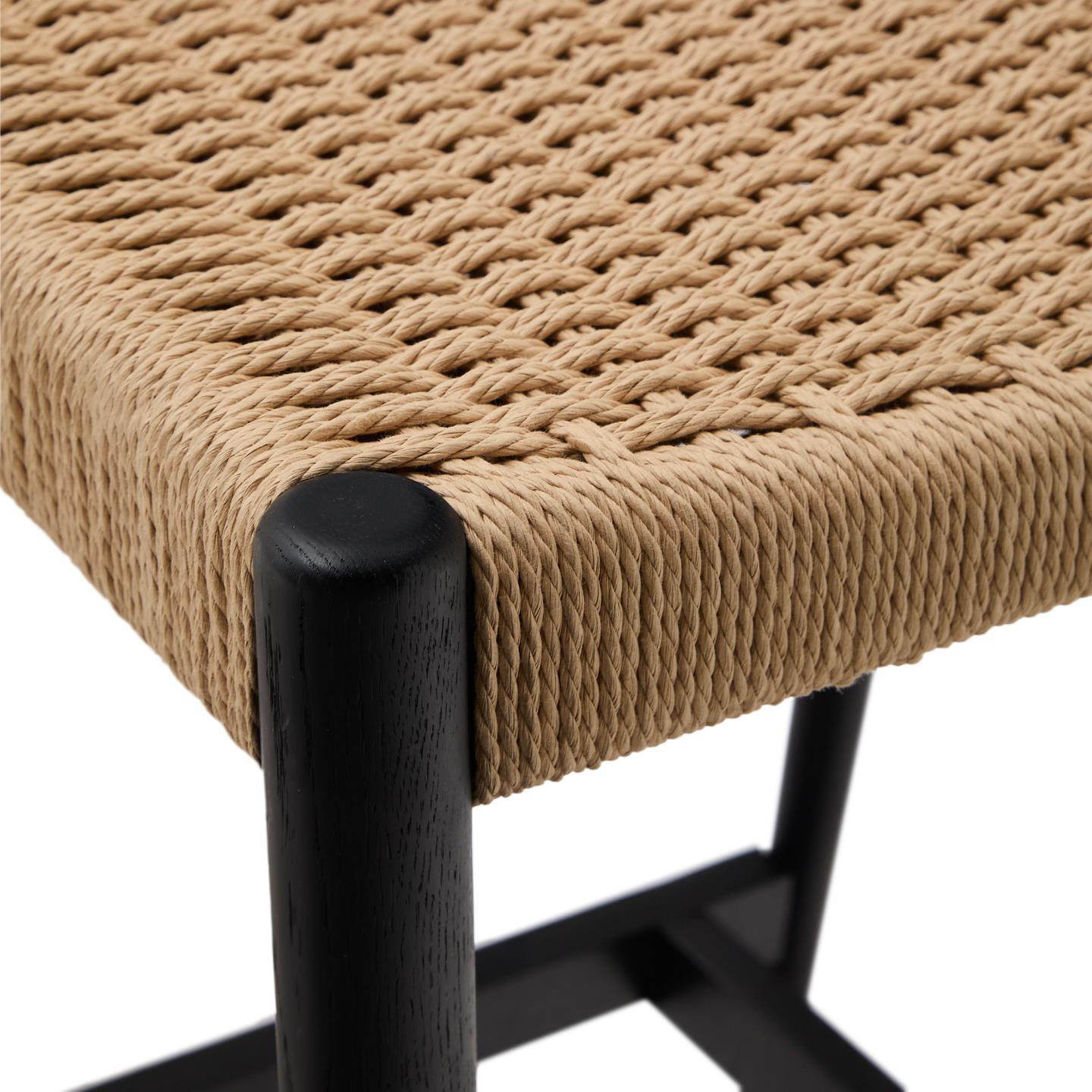 Krzesło barowe ANALY czarne drewno dębowe La Forma Eye on Design