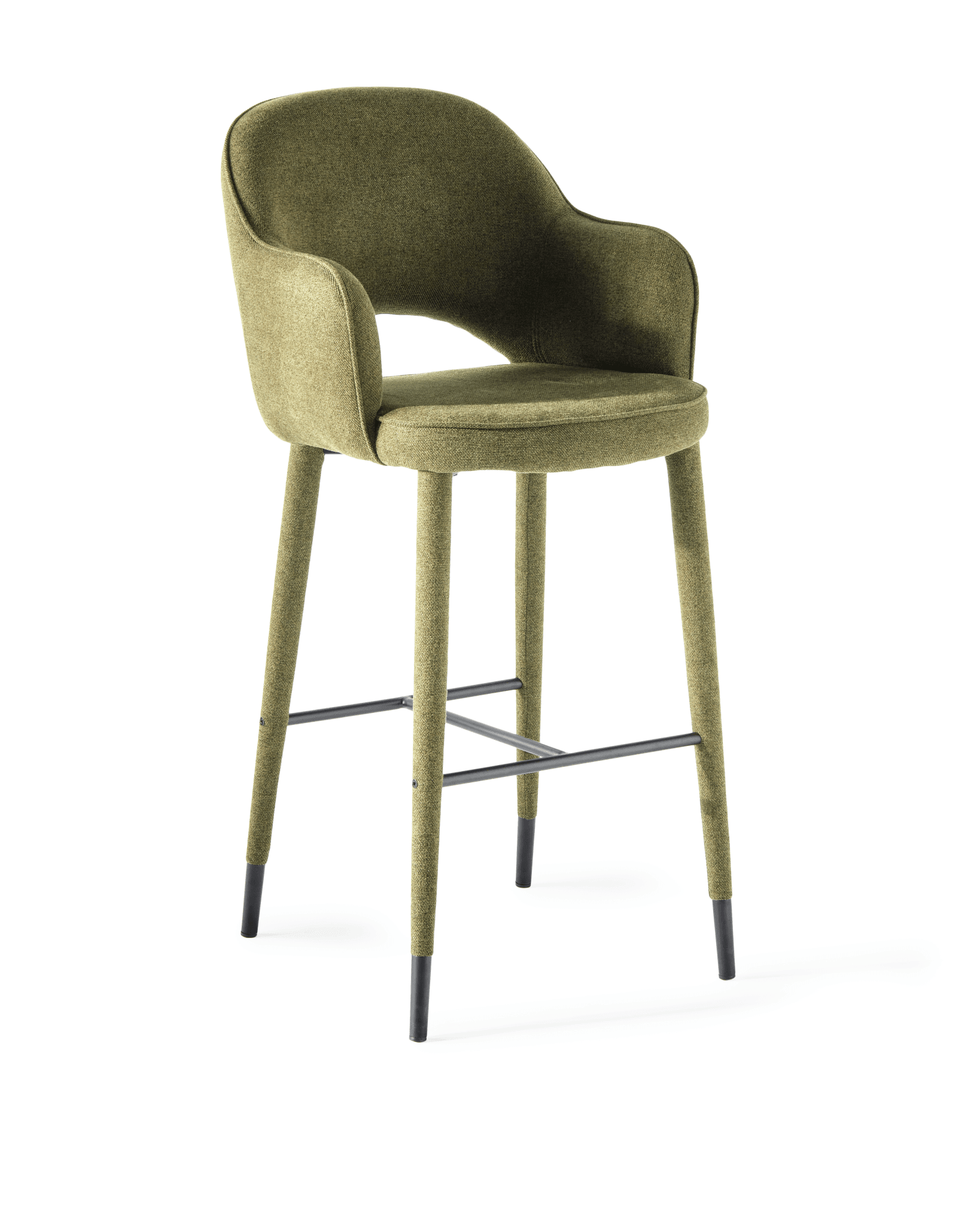 Krzesło barowe COSY oliwkowy Pols Potten Eye on Design