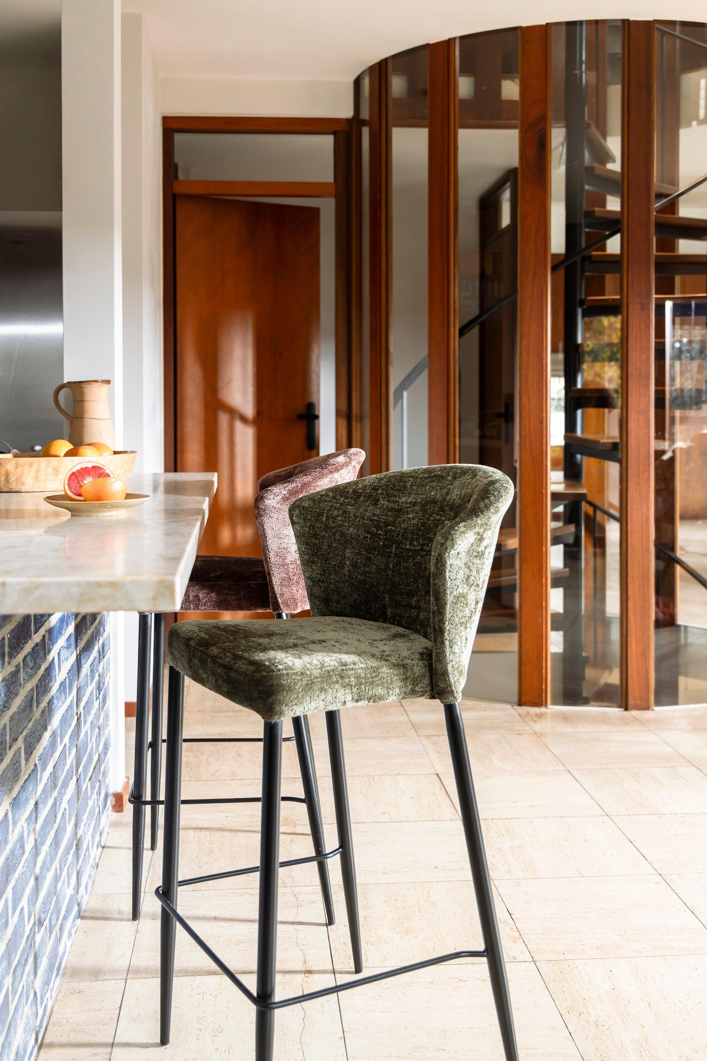 Georgia Stool Counter Green Dutchbone Eye on Design