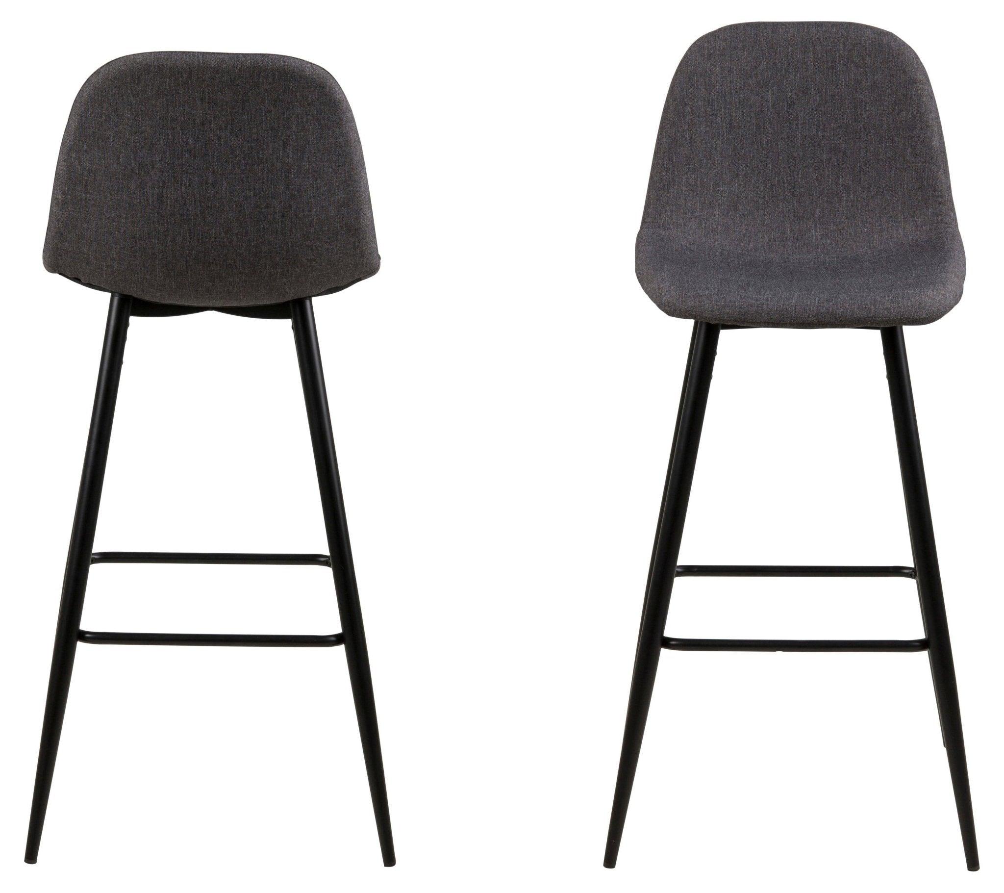 Krzesło barowe LIVIA ciemnoszary z czarną podstawą Home Essentials Eye on Design