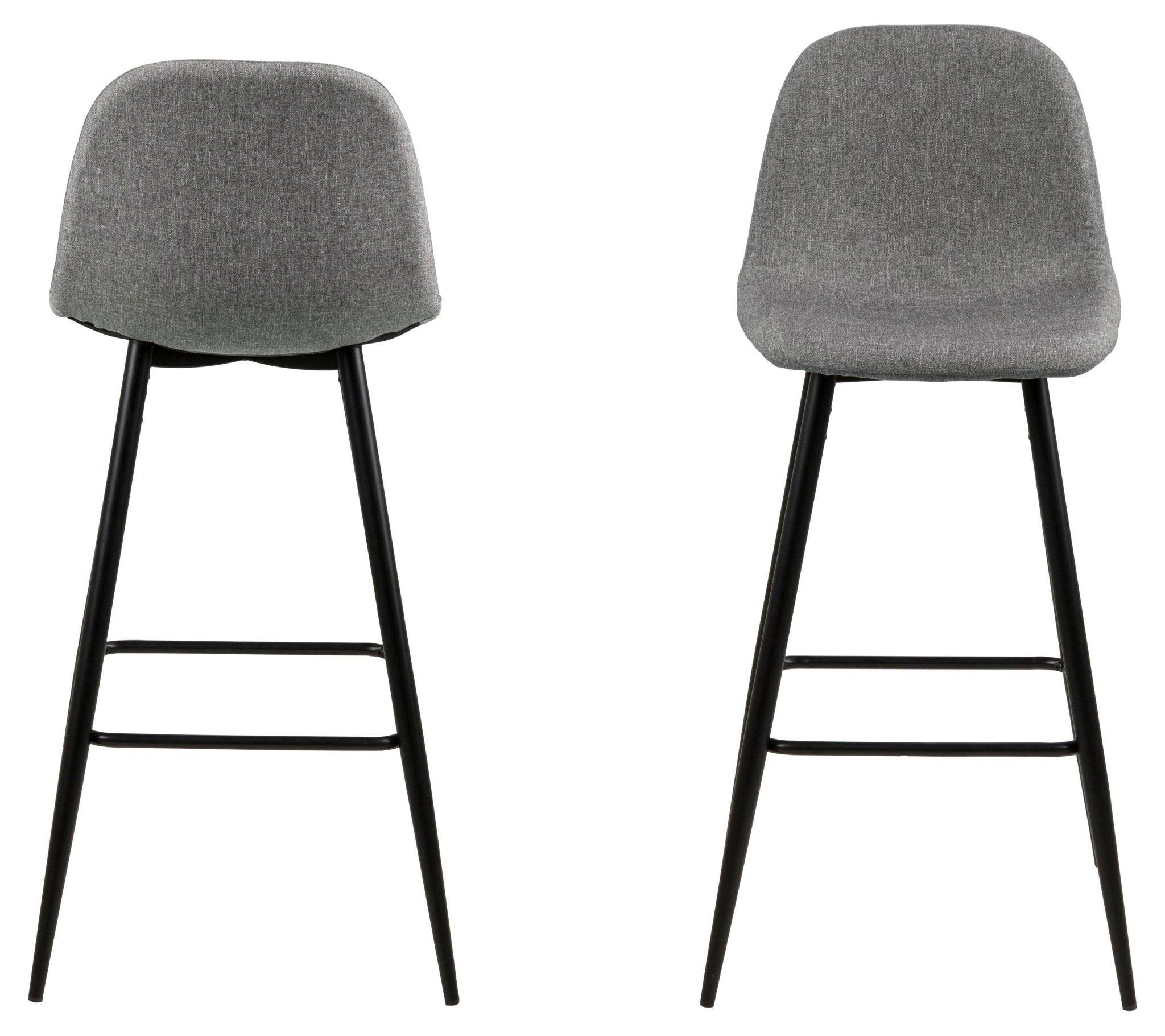 Krzesło barowe LIVIA jasnoszary z czarną podstawą Home Essentials Eye on Design