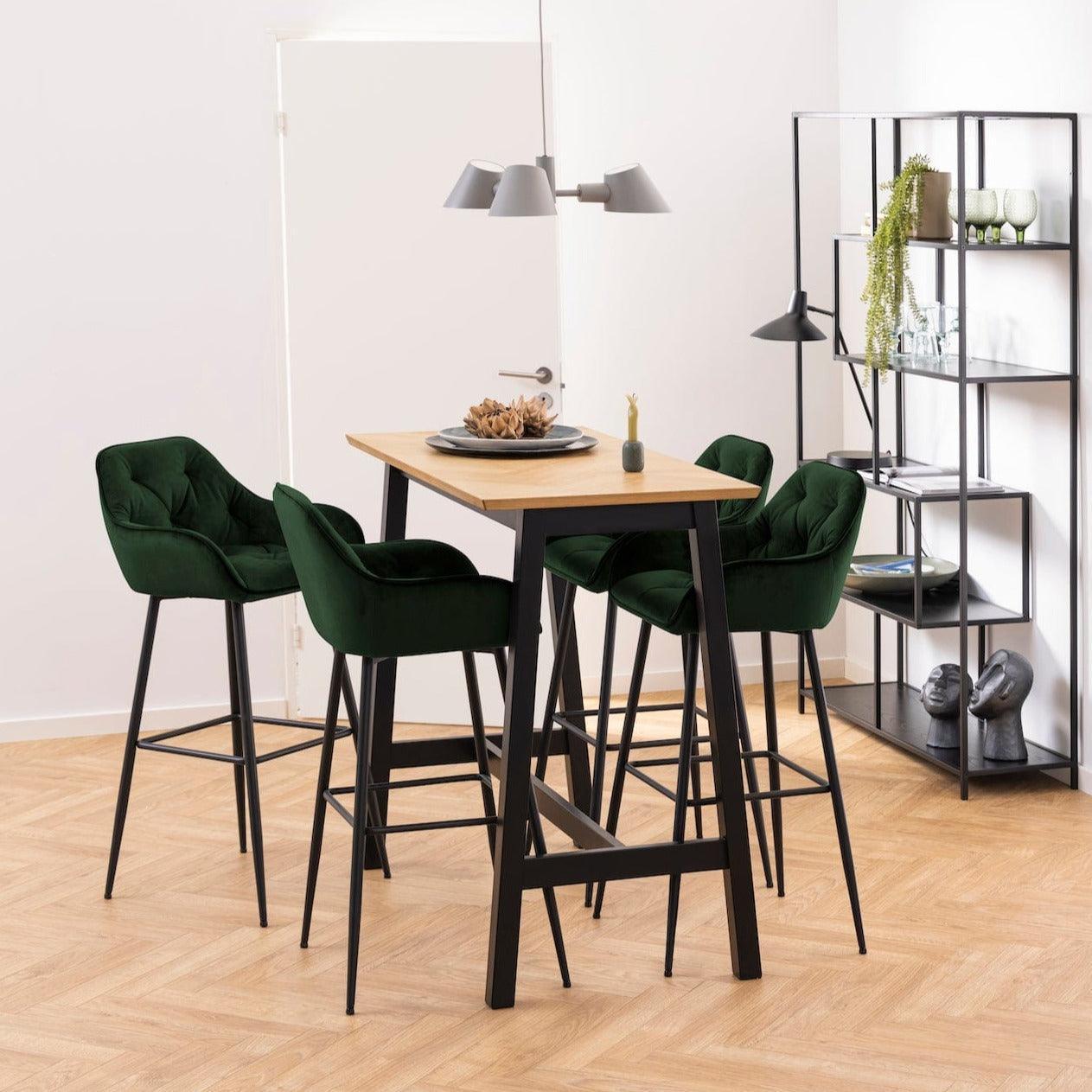 Krzesło barowe MARTEN zieleń butelkowa Home Essentials Eye on Design