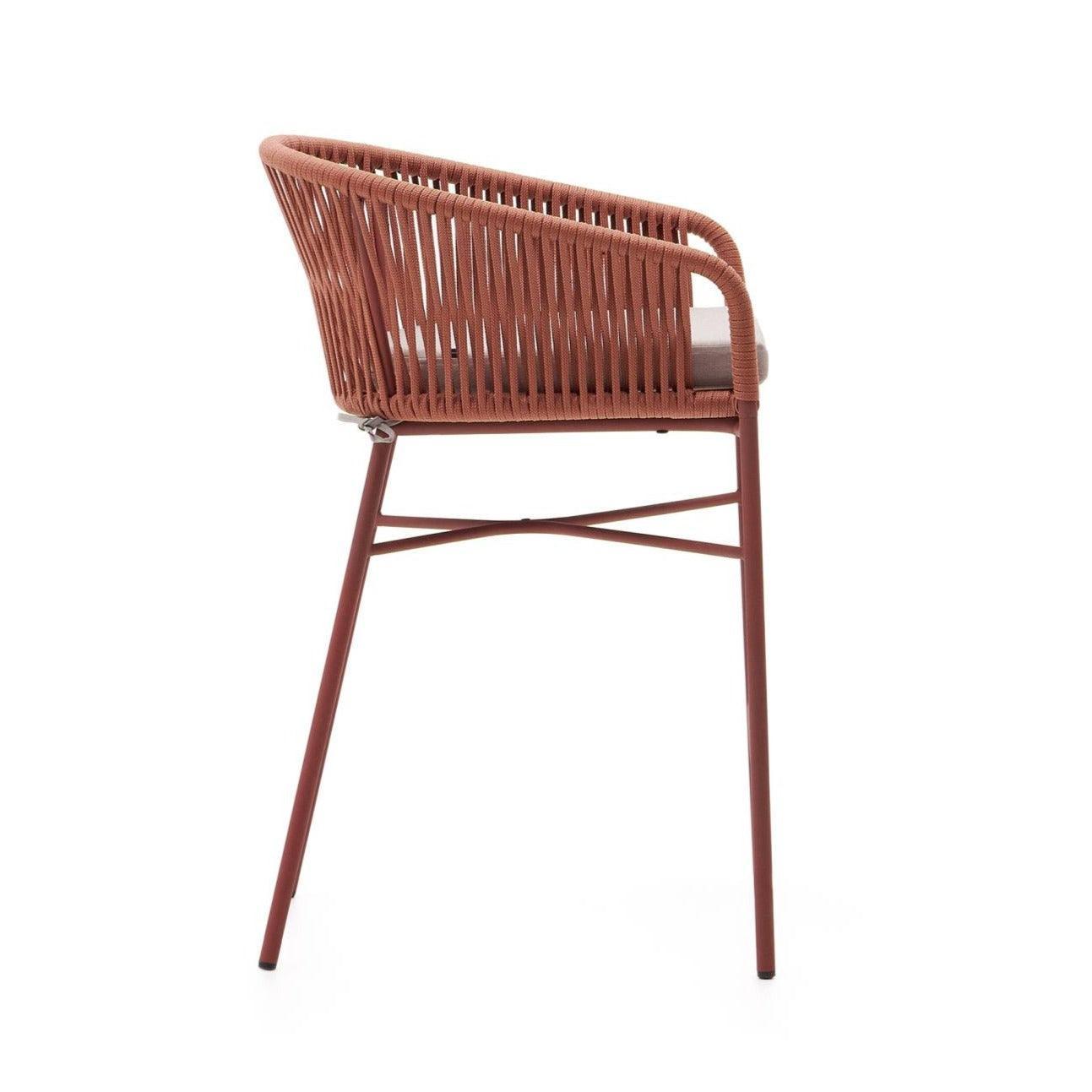 Krzesło barowe ogrodowe YANET ceglany La Forma Eye on Design