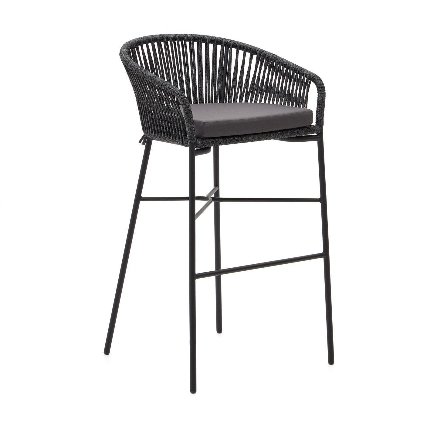 Krzesło barowe ogrodowe YANET czarny La Forma 80 cm Eye on Design