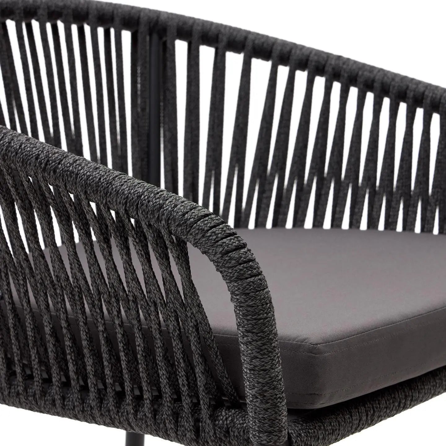 Krzesło barowe ogrodowe YANET czarny – Kave Home