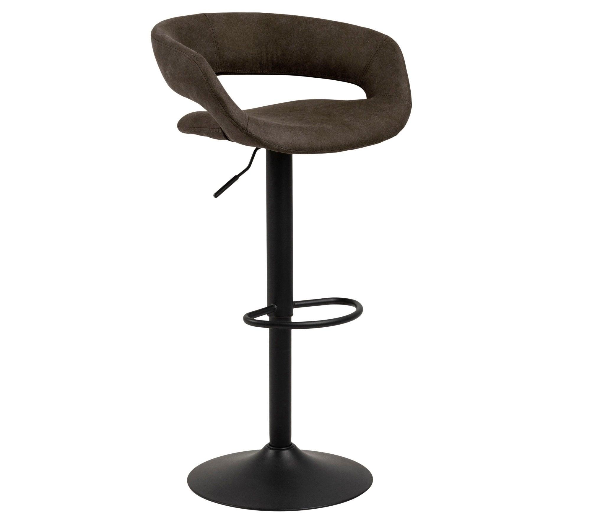 Krzesło barowe SOFIE antracytowy z czarną podstawą Actona Eye on Design