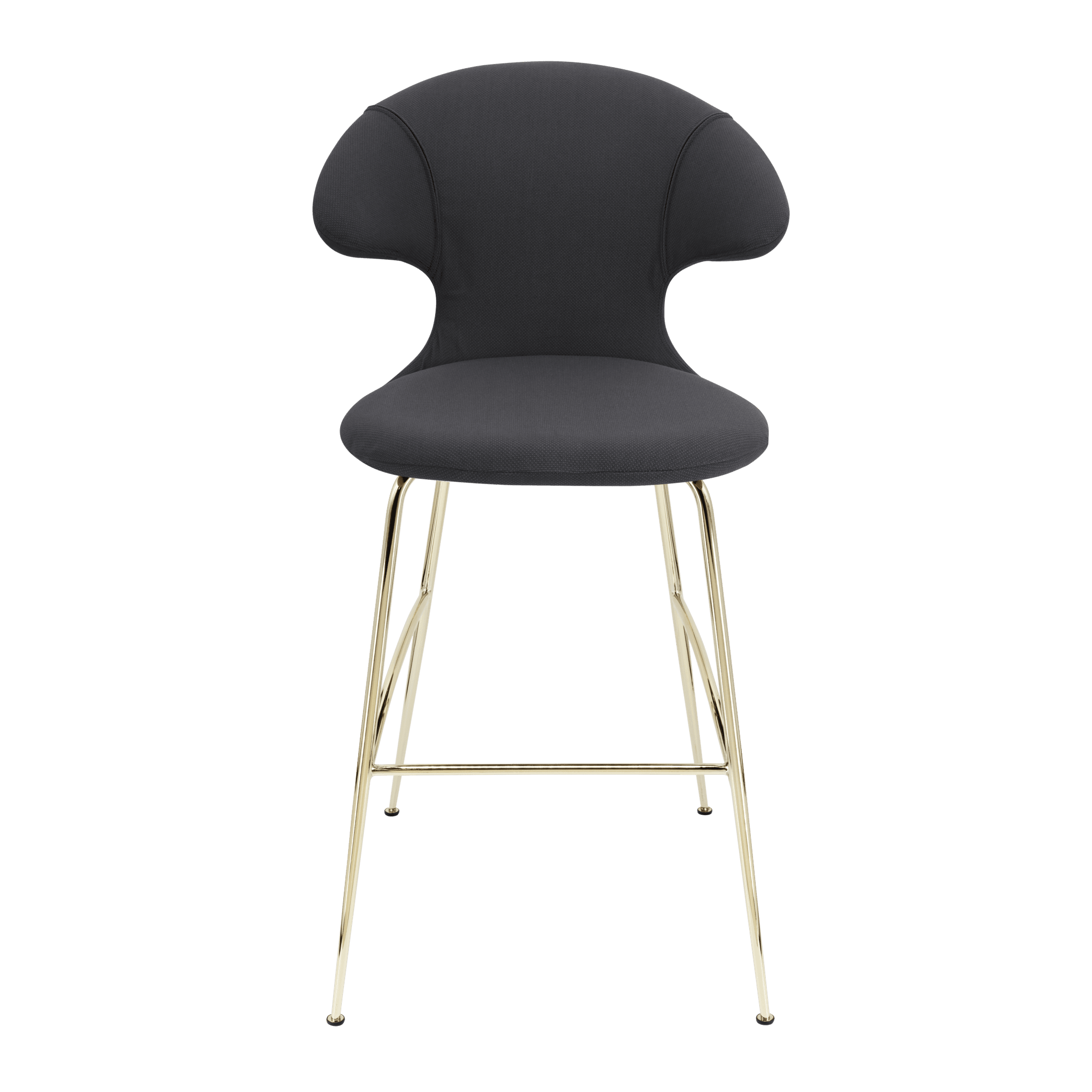 Krzesło barowe TIME FLIES antracytowy ze złotą podstawą UMAGE 112 cm Eye on Design