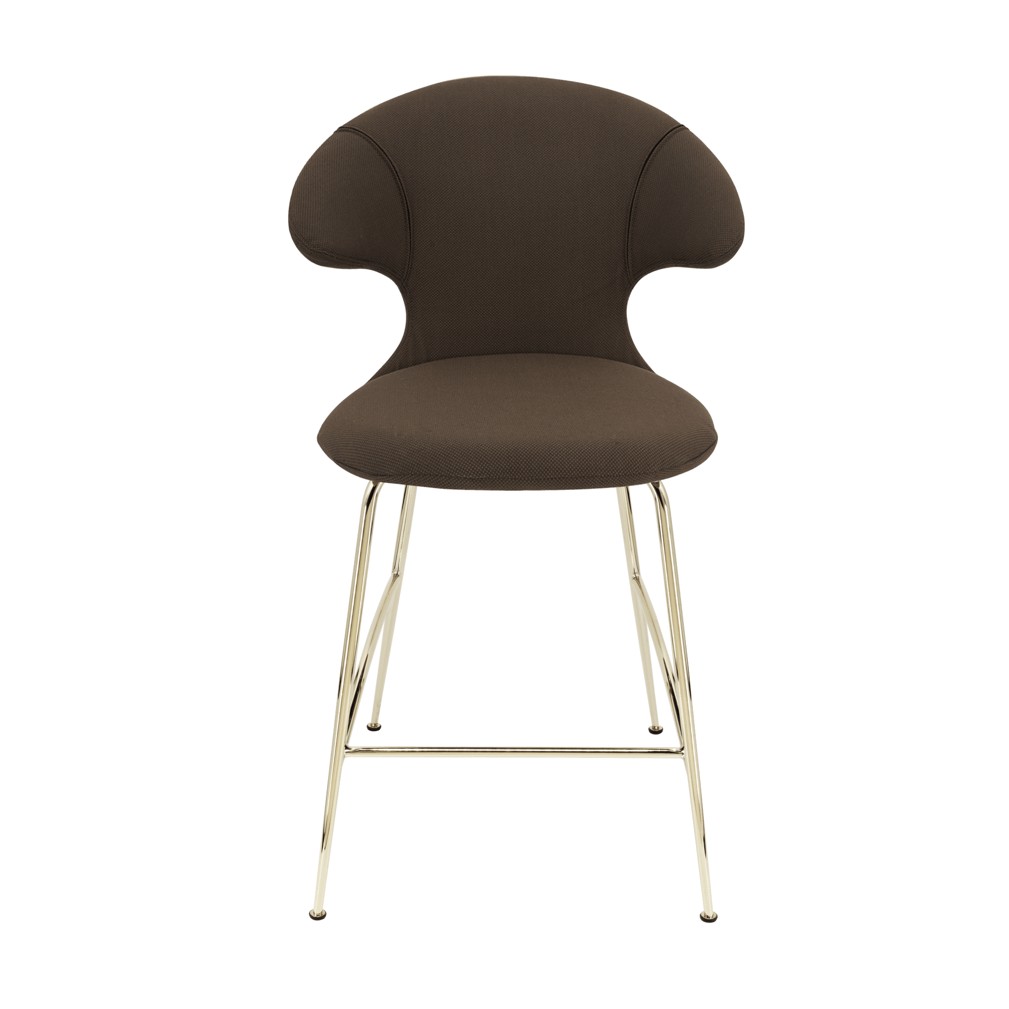 Krzesło barowe TIME FLIES kawowy ze złotą podstawą UMAGE 102 cm Eye on Design