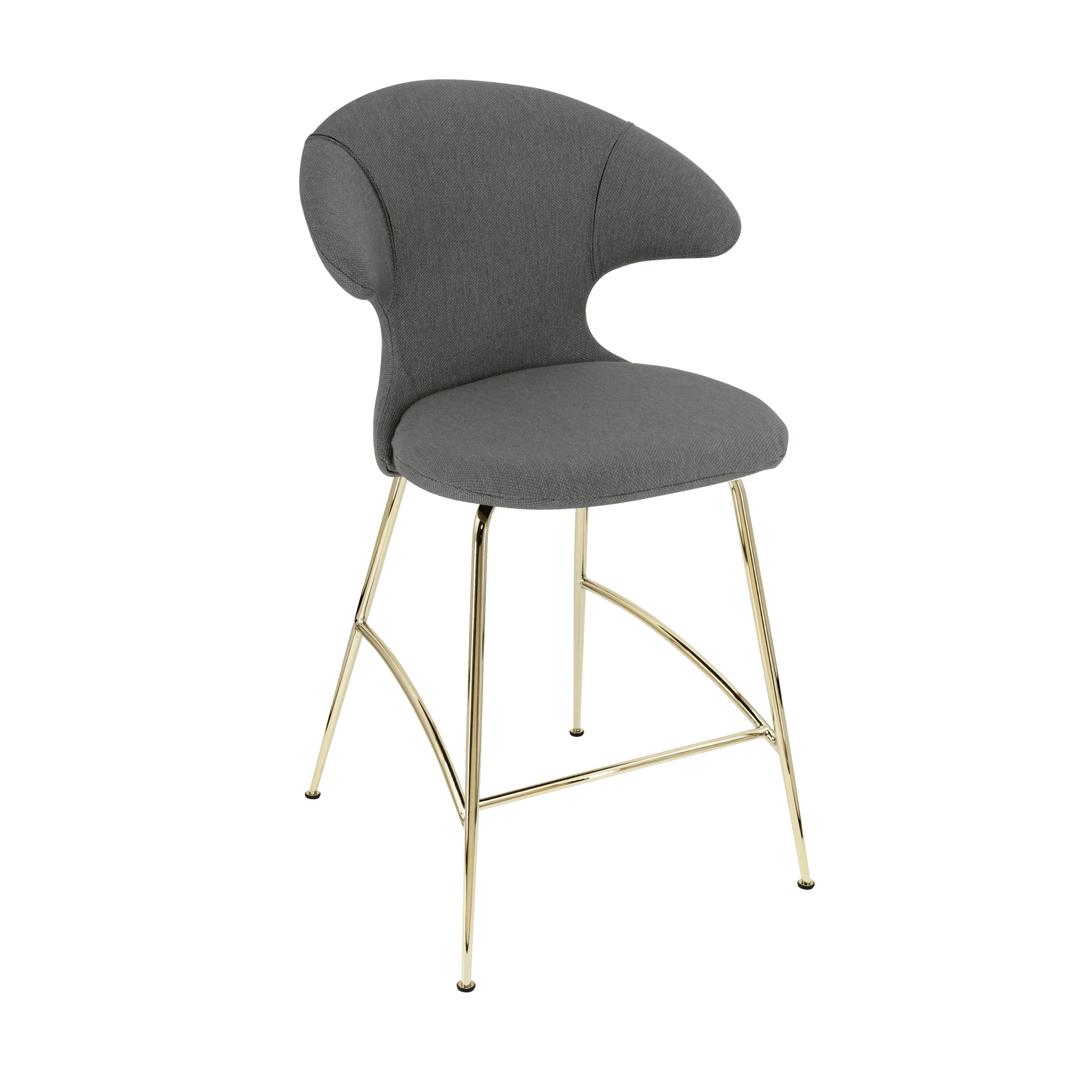 Krzesło barowe TIME FLIES szałwiowy ze złotą podstawą UMAGE Eye on Design