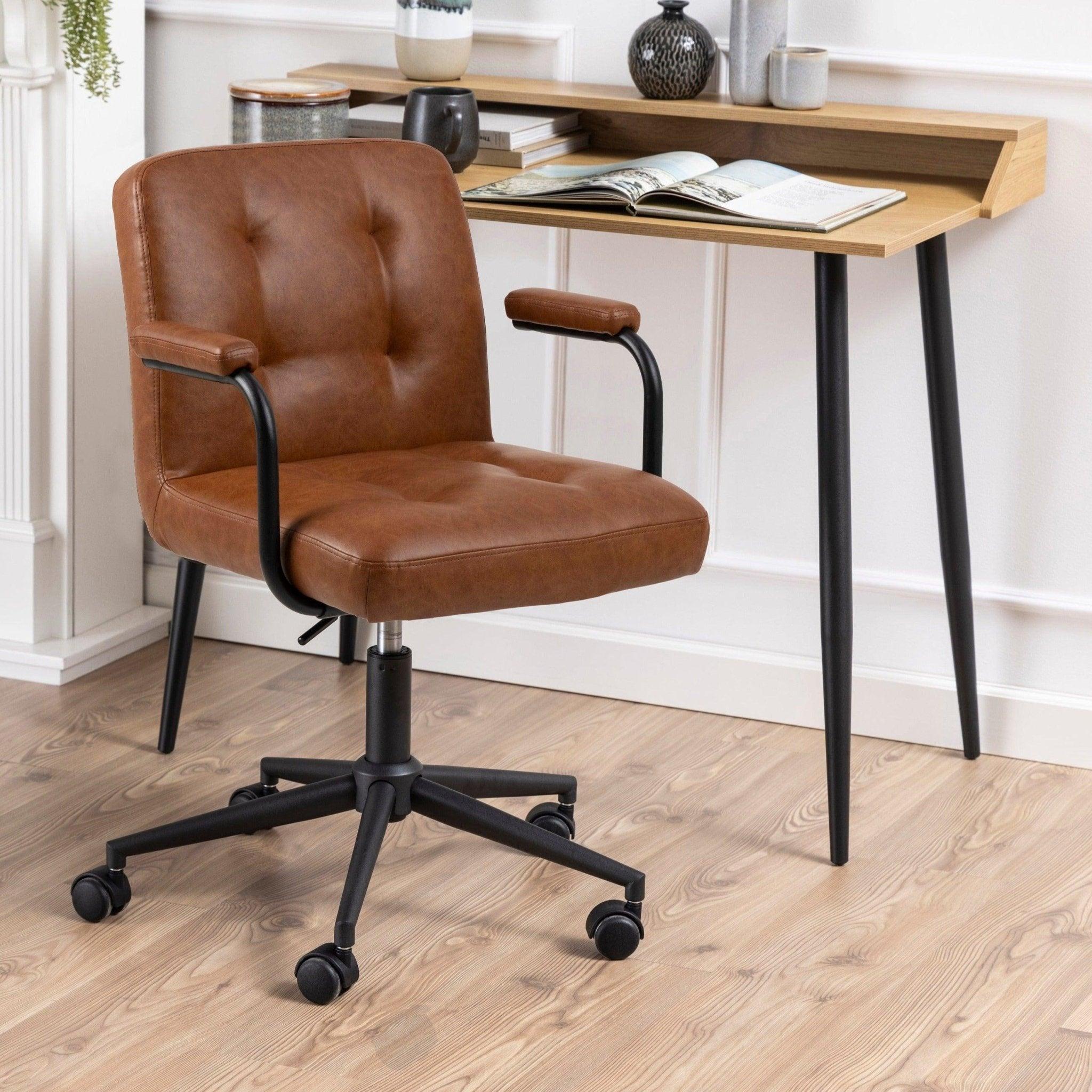 Krzesło biurowe ALPO brandy ekoskóra Actona Eye on Design