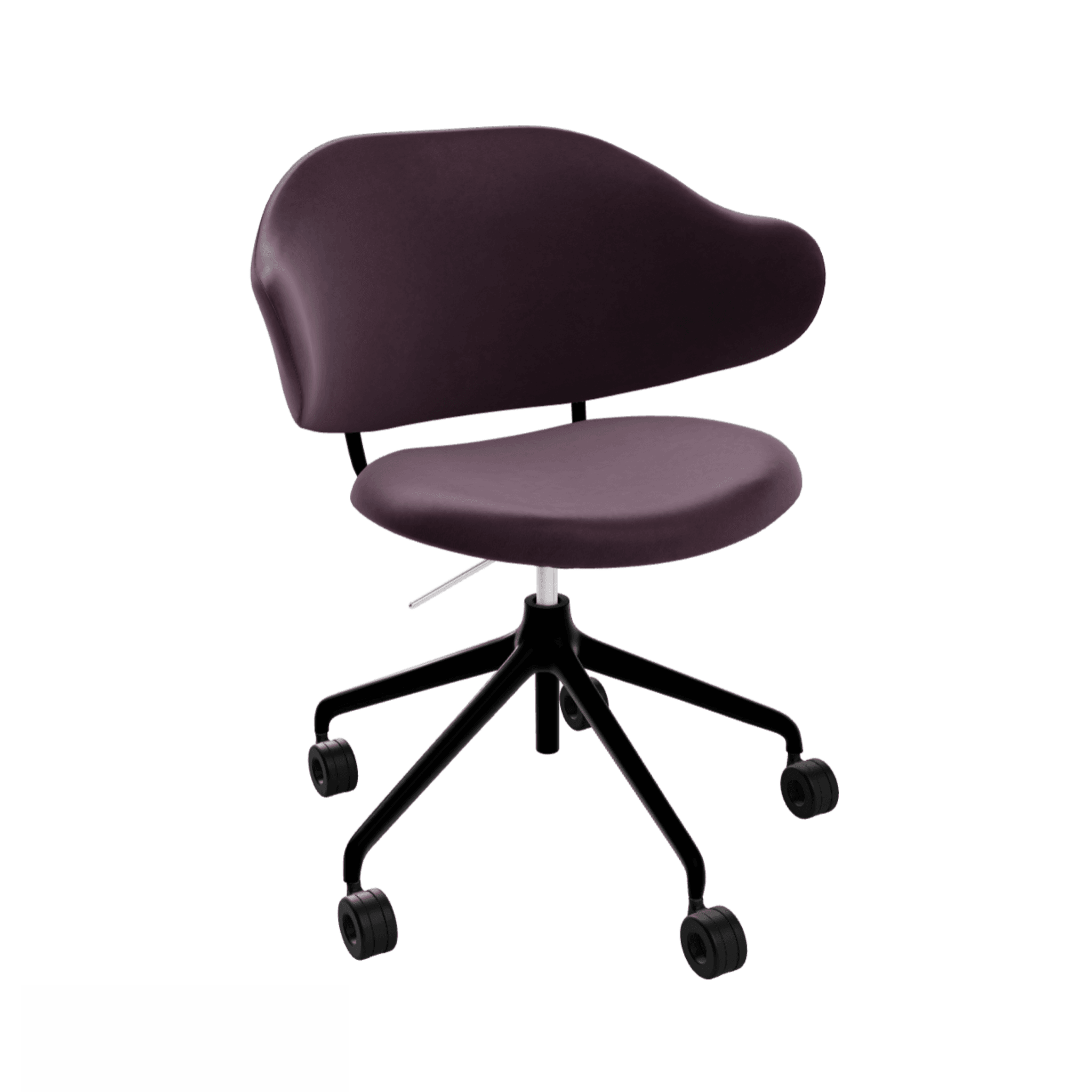 Krzesło biurowe HOLLY burgundowa ekoskóra – Calligaris