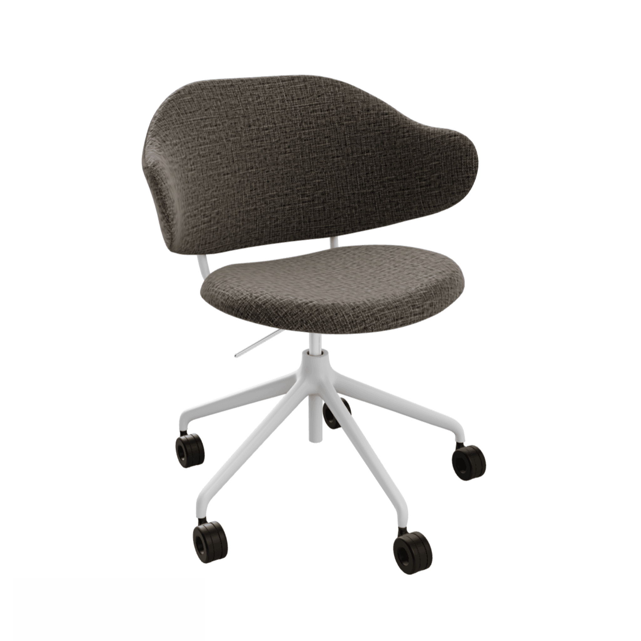 Krzesło biurowe HOLLY melanż szary Calligaris matowa biel Eye on Design