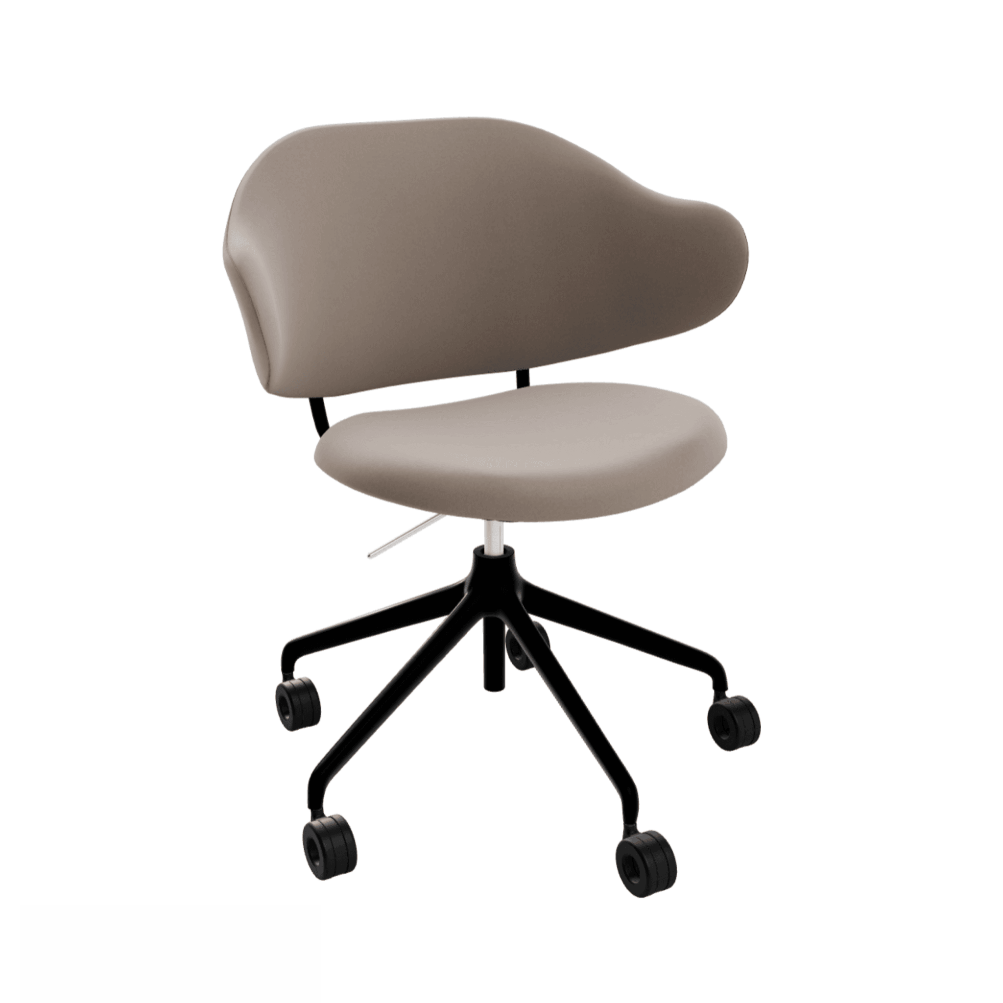 Krzesło biurowe HOLLY piaskowy aksamit Calligaris matowa czerń Eye on Design