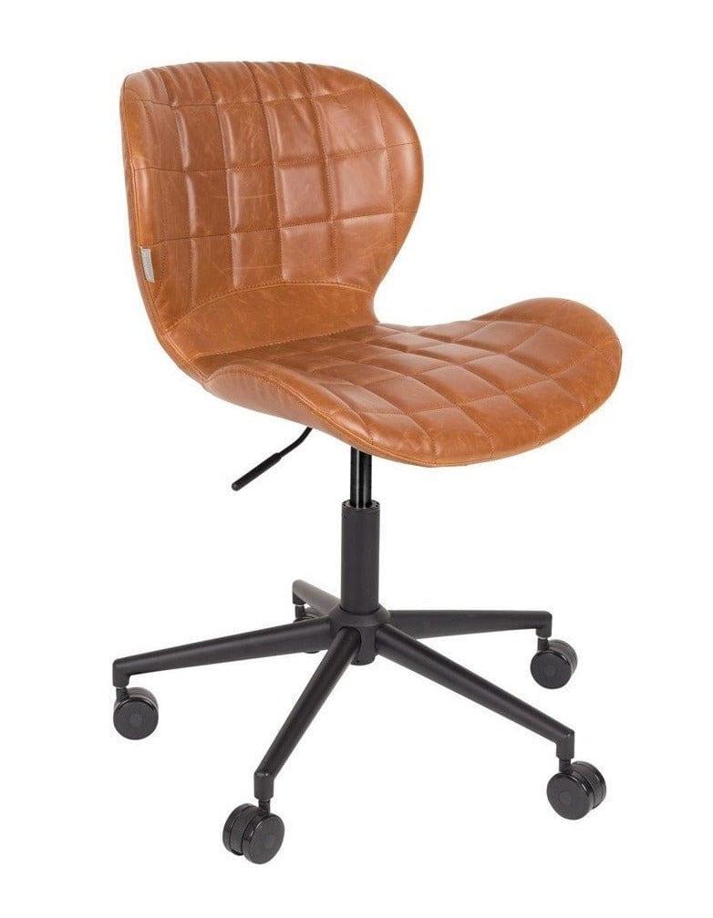 Krzesło biurowe OMG brązowa ekoskóra Zuiver Eye on Design