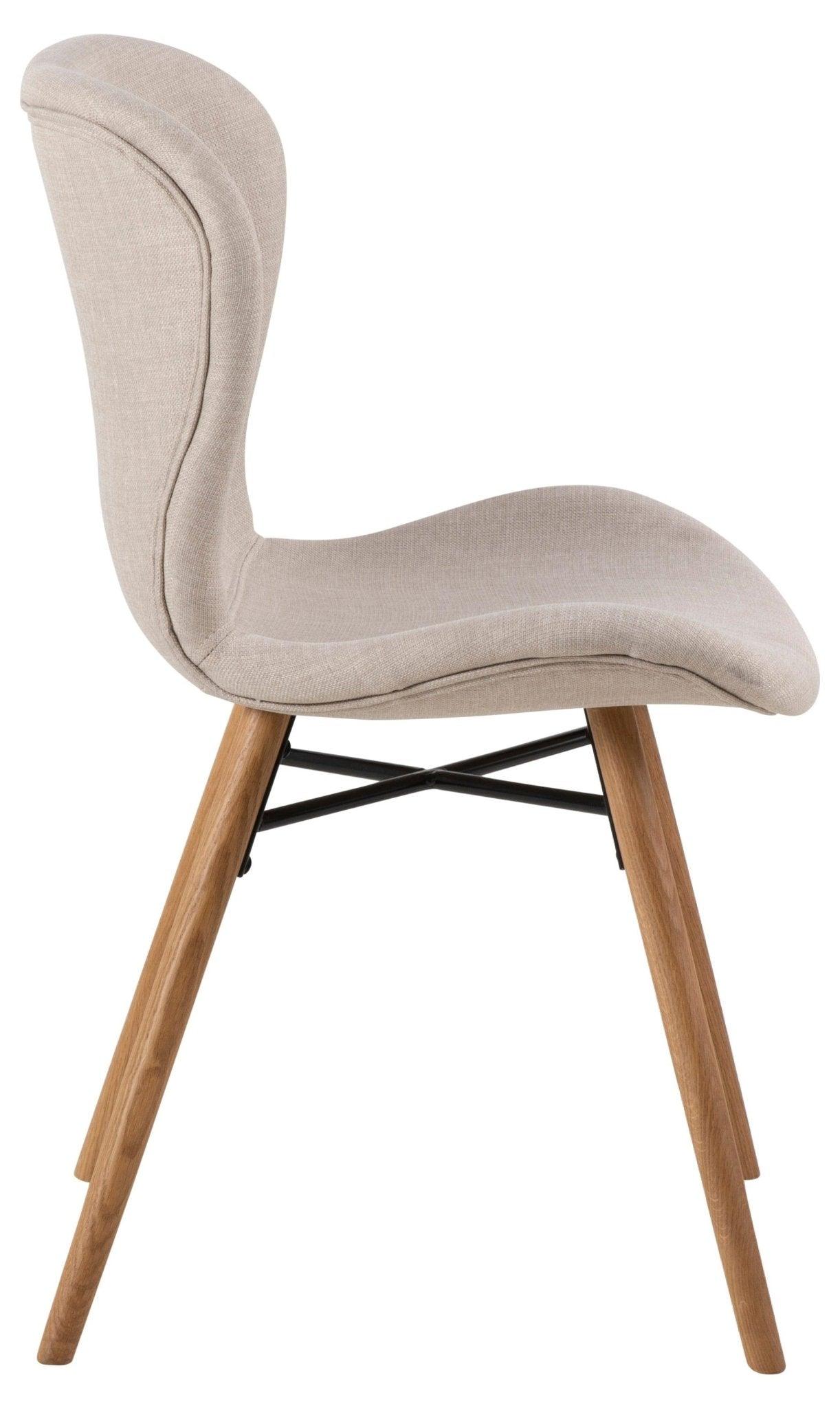 Krzesło BJORN piaskowy z drewnianią podstawą Home Essentials Eye on Design
