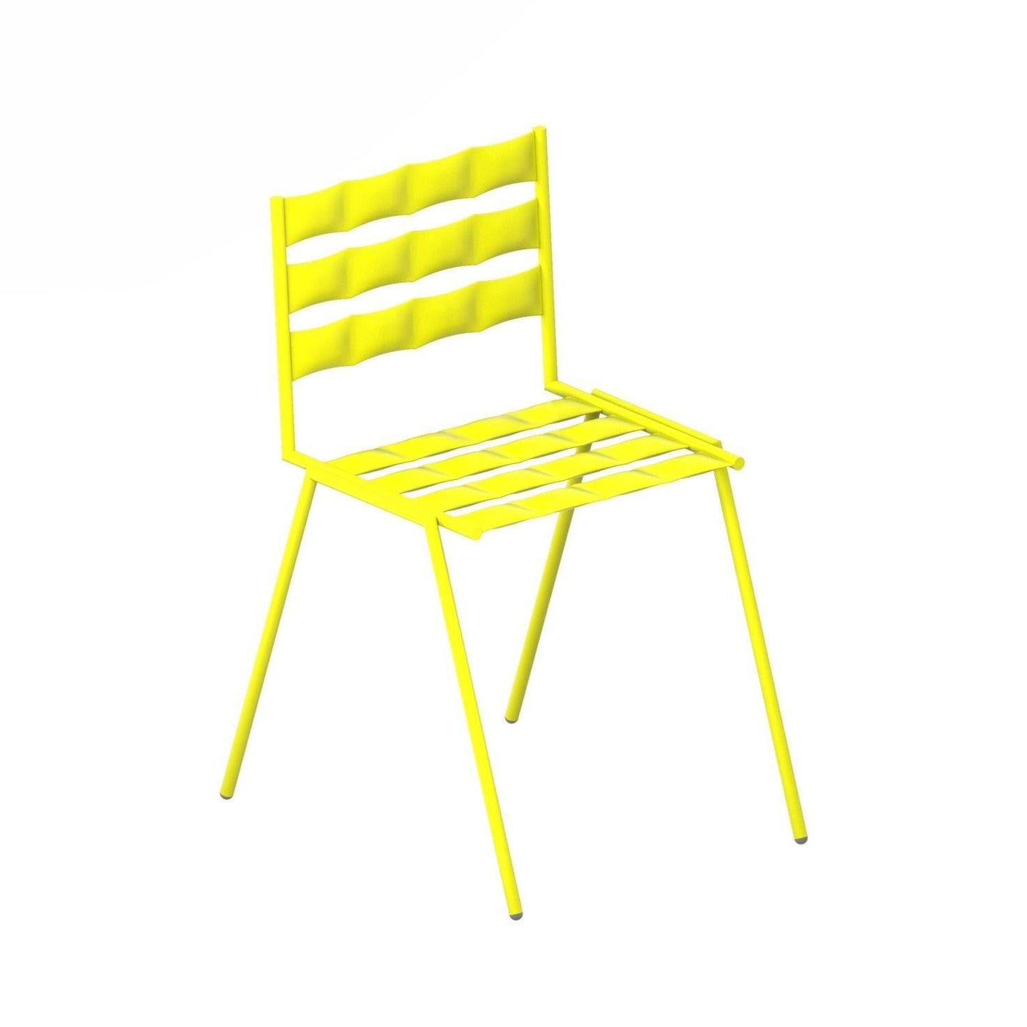 Krzesło COSMIC CHAIR stalowy Mati Sipiora Neonowy żółty Eye on Design