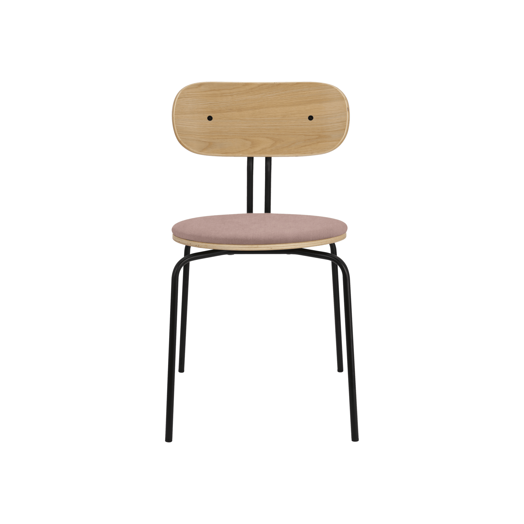 Krzesło CURIOUS brudny róż z czarną podstawą UMAGE Eye on Design