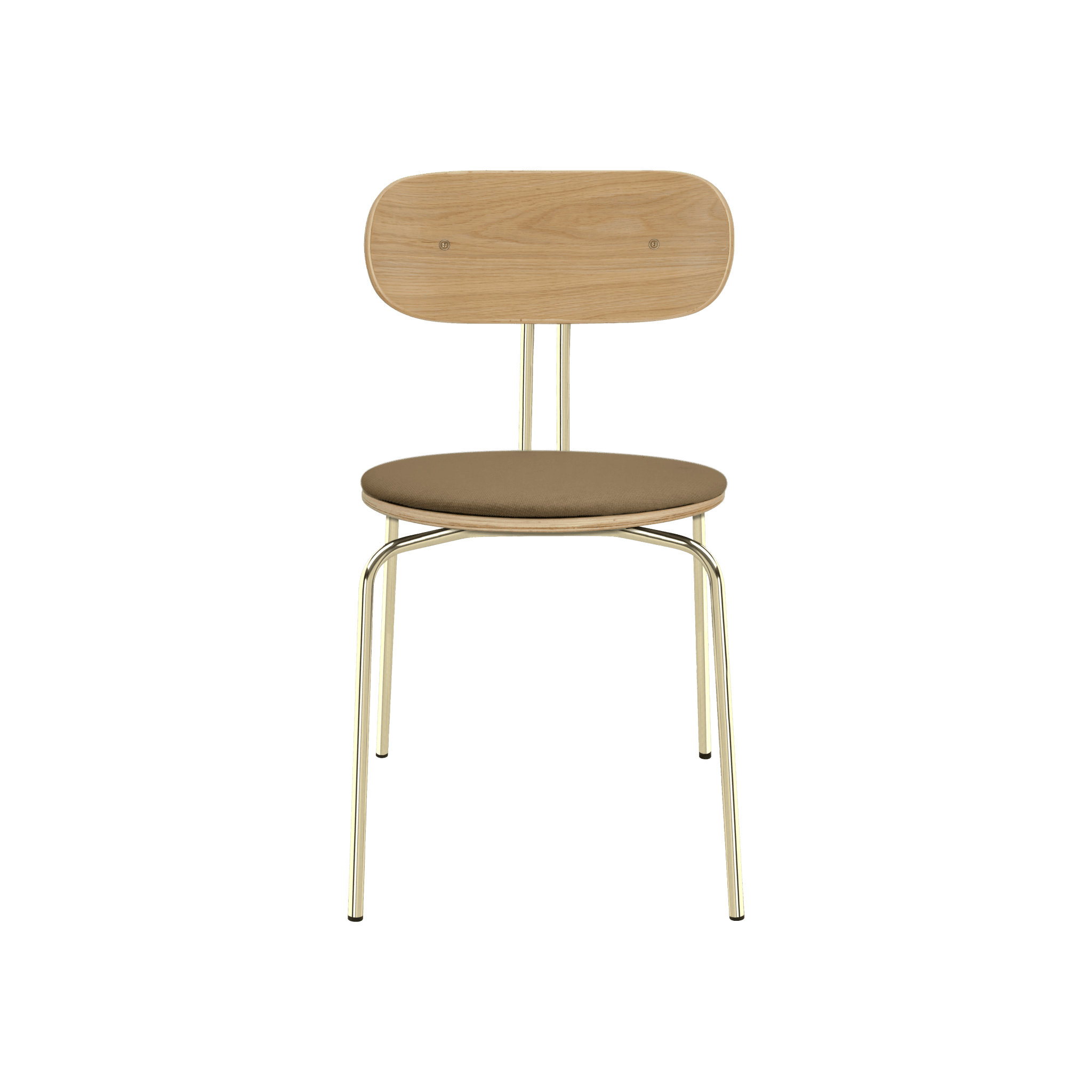Krzesło CURIOUS karmelowy ze złotą podstawą UMAGE Eye on Design