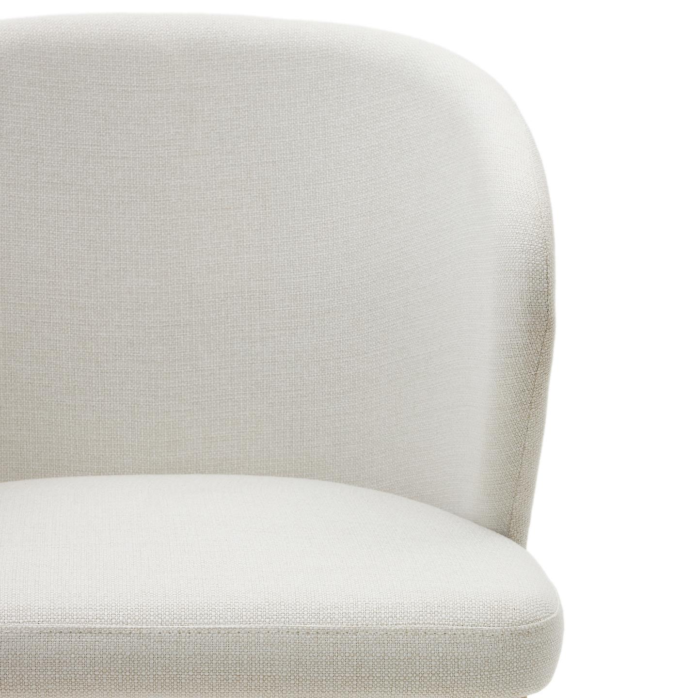 Krzesło DARICE jasnobeżowy szenil z jasną podstawą La Forma Eye on Design