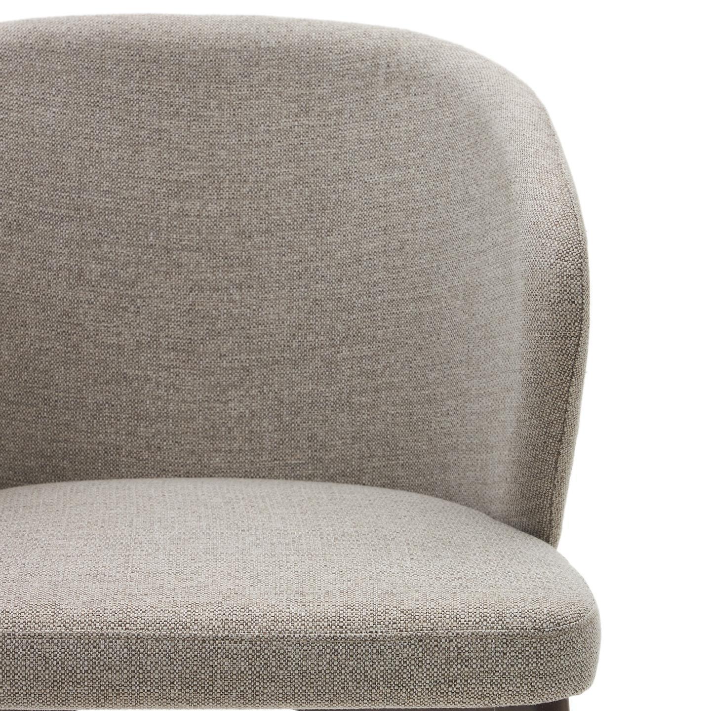 Krzesło DARICE jasnobrązowy szenil z ciemną podstawą La Forma Eye on Design