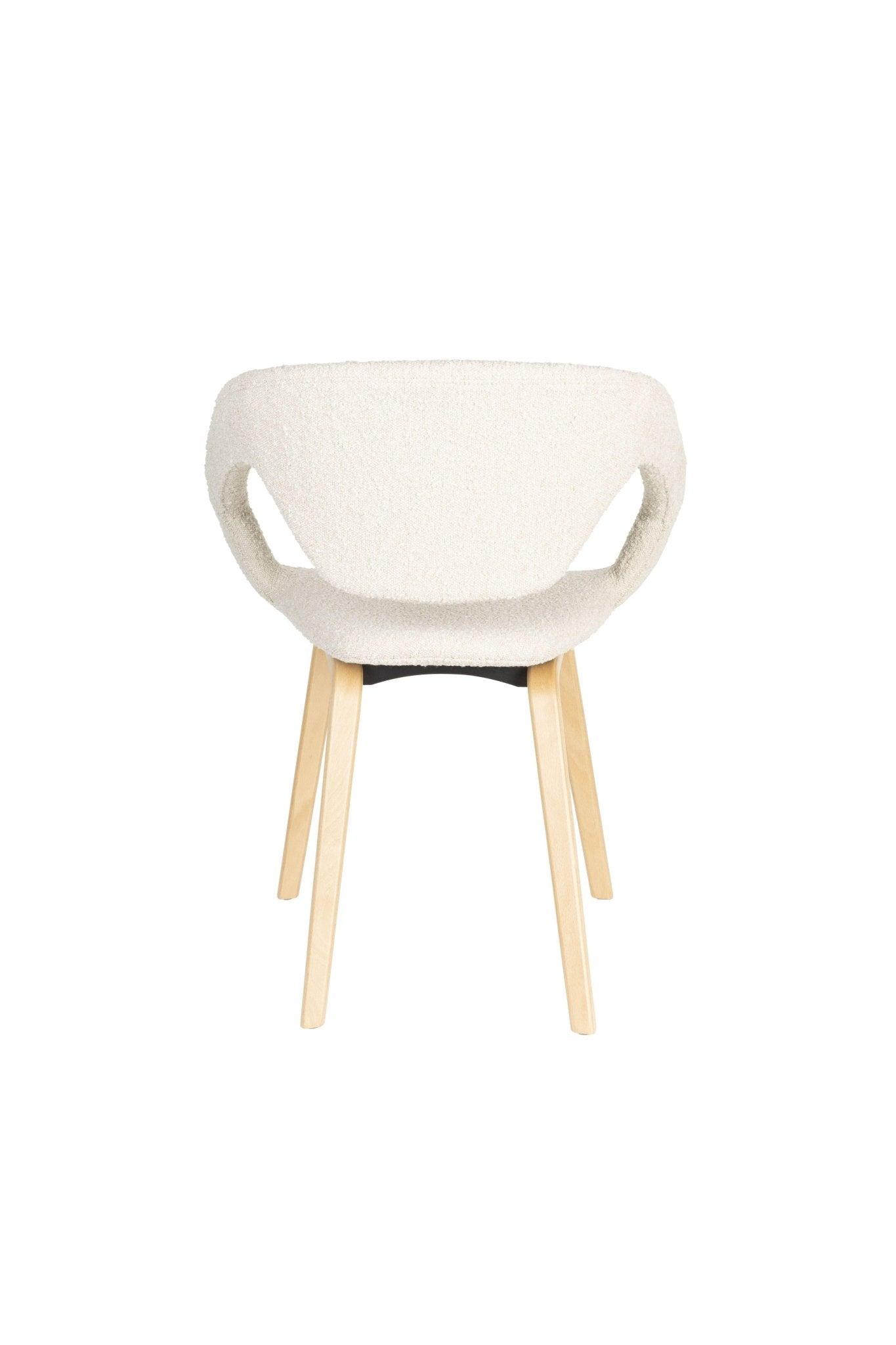 Krzesło FLEXBACK beżowy z drewnianą podstawą Zuiver Eye on Design