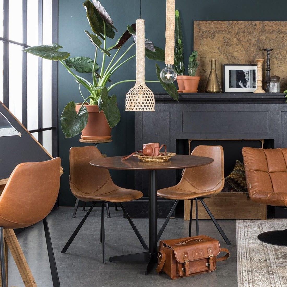 Krzesło FRANKY ekoskóra brązowy Dutchbone Eye on Design