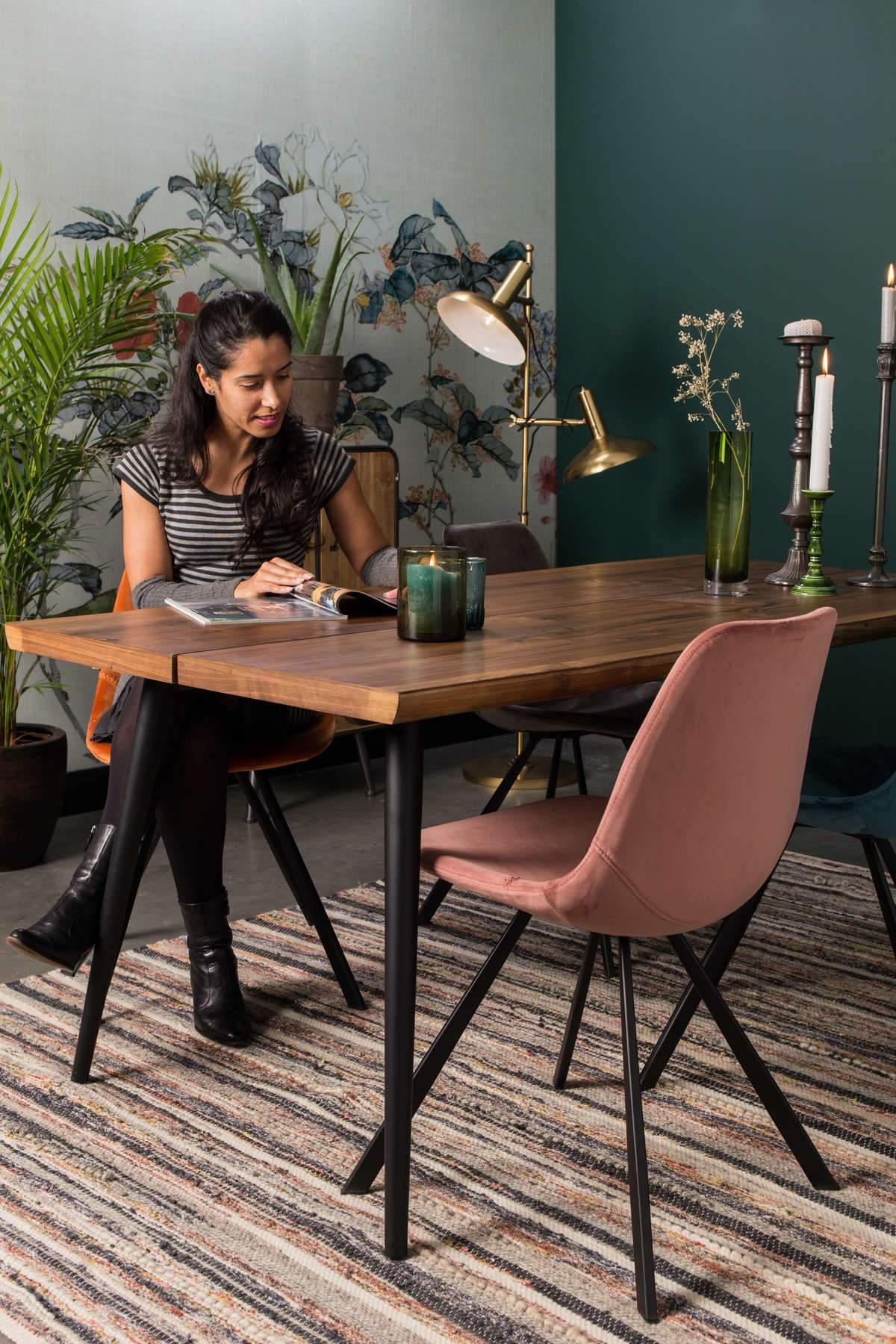 Krzesło FRANKY VELVET szary Dutchbone Eye on Design