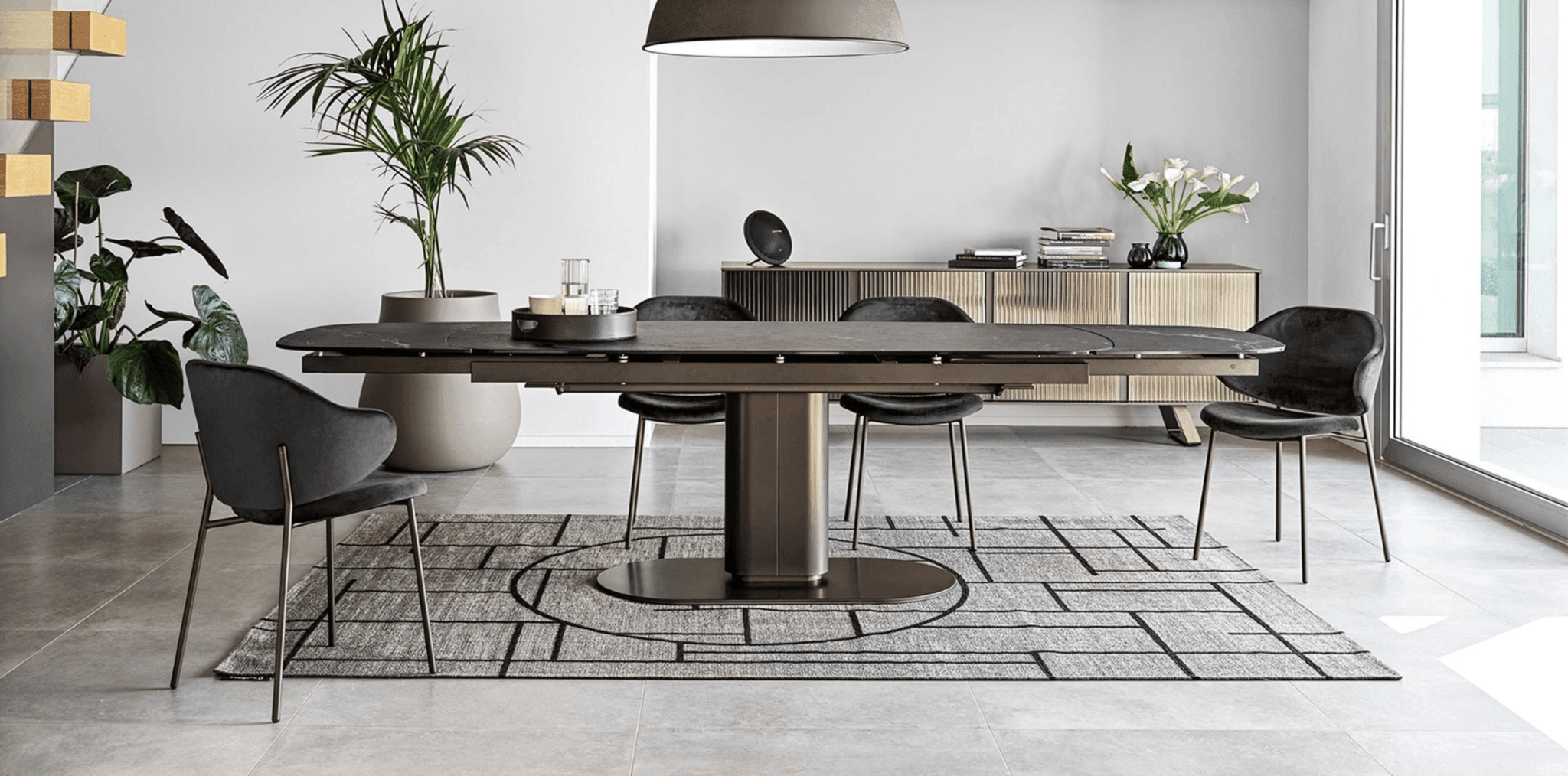 Krzesło HOLLY burgundowa ekoskóra z metalową podstawą Calligaris Eye on Design