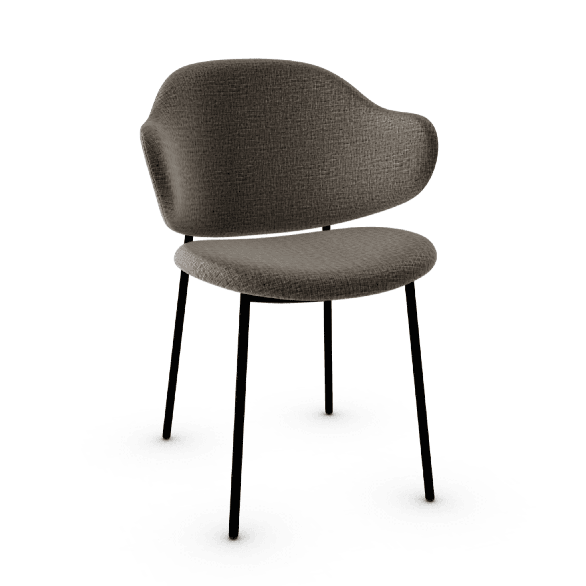 Krzesło HOLLY melanż szary z metalową podstawą Calligaris matowa czerń Eye on Design