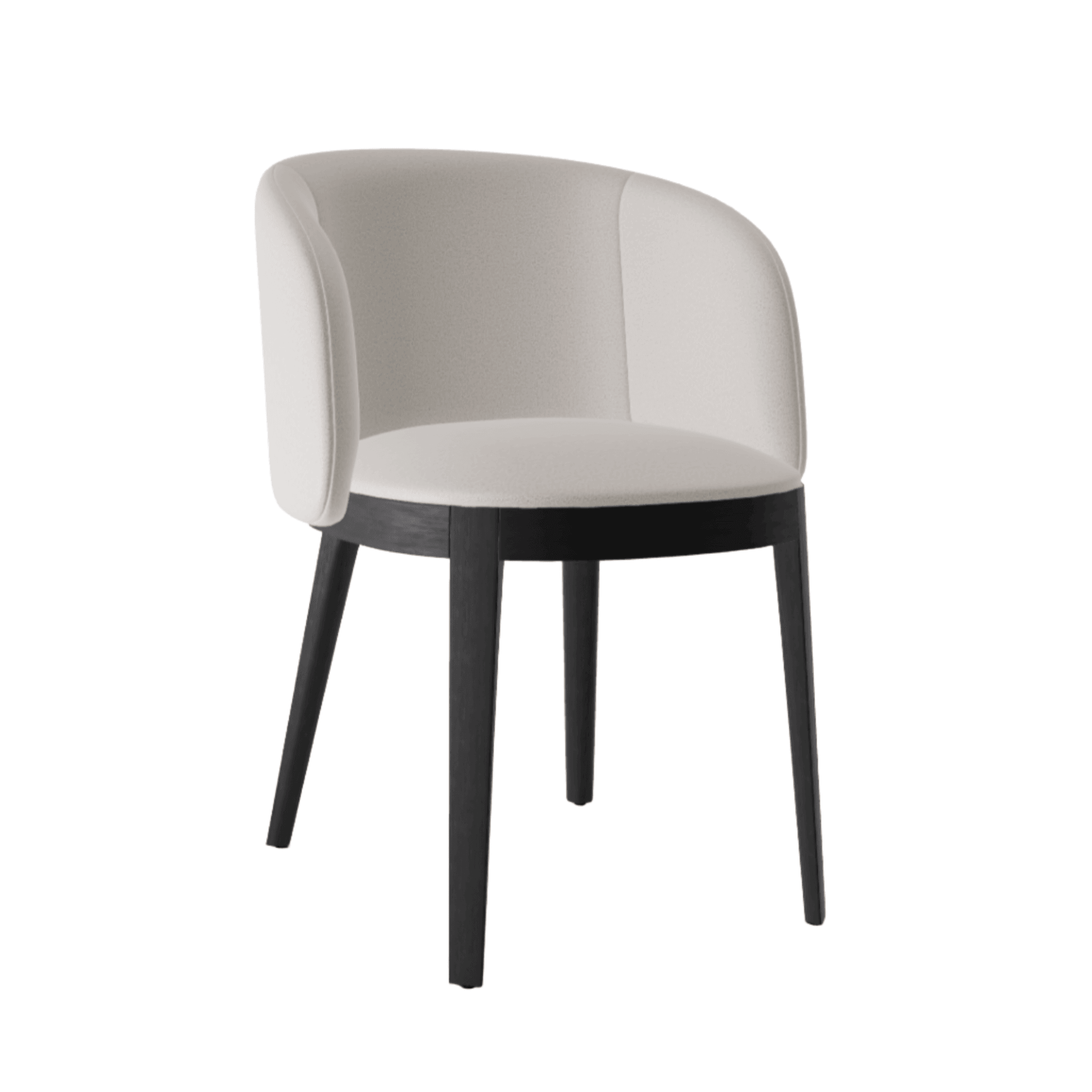 Fotel ADÈL boucle taupe Calligaris matowa czerń Eye on Design