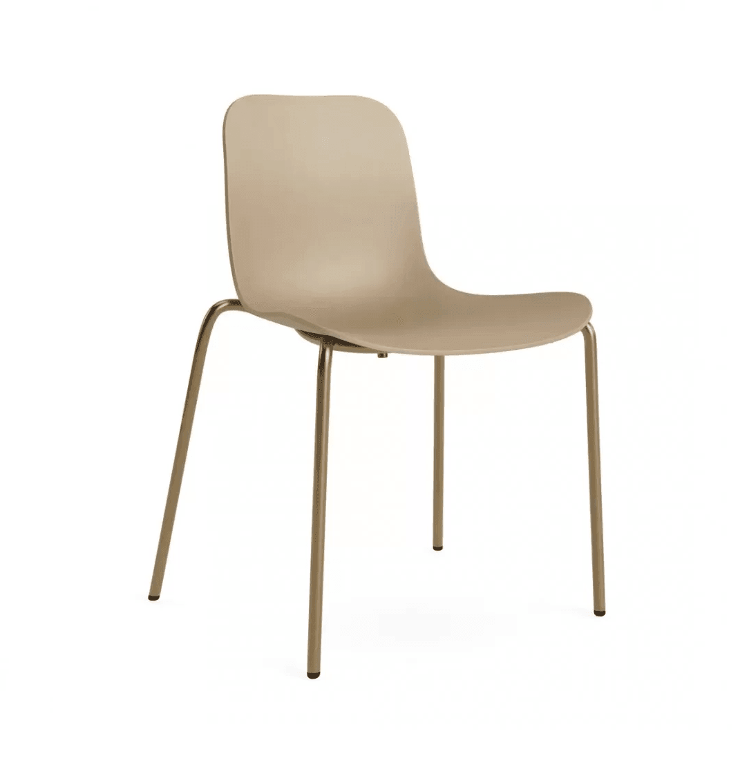 Krzesło LANGUE ecru NORR11 mosiądz Eye on Design