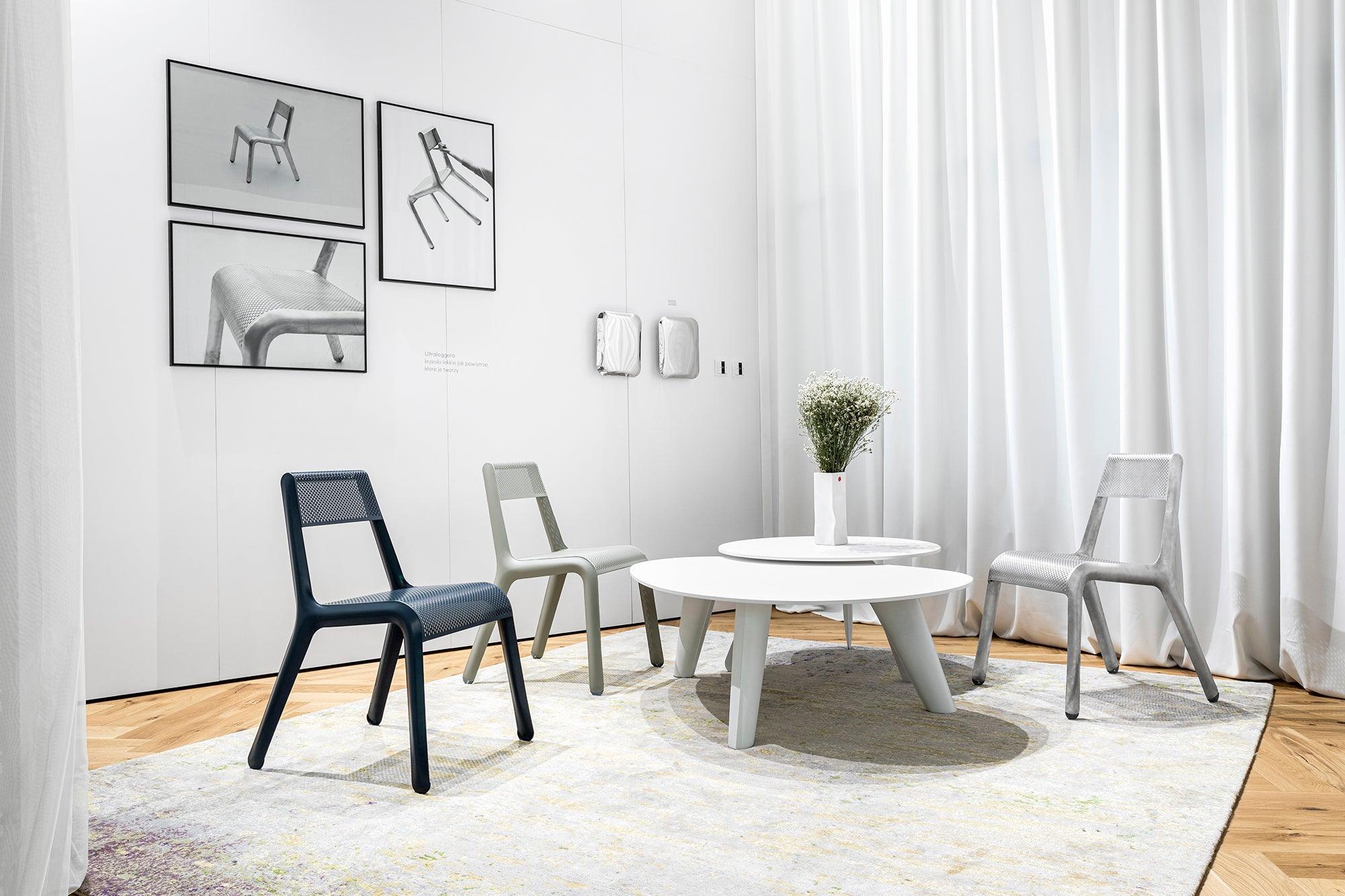 Krzesło LEGGERA szaroniebieski mat Zieta Studio Eye on Design