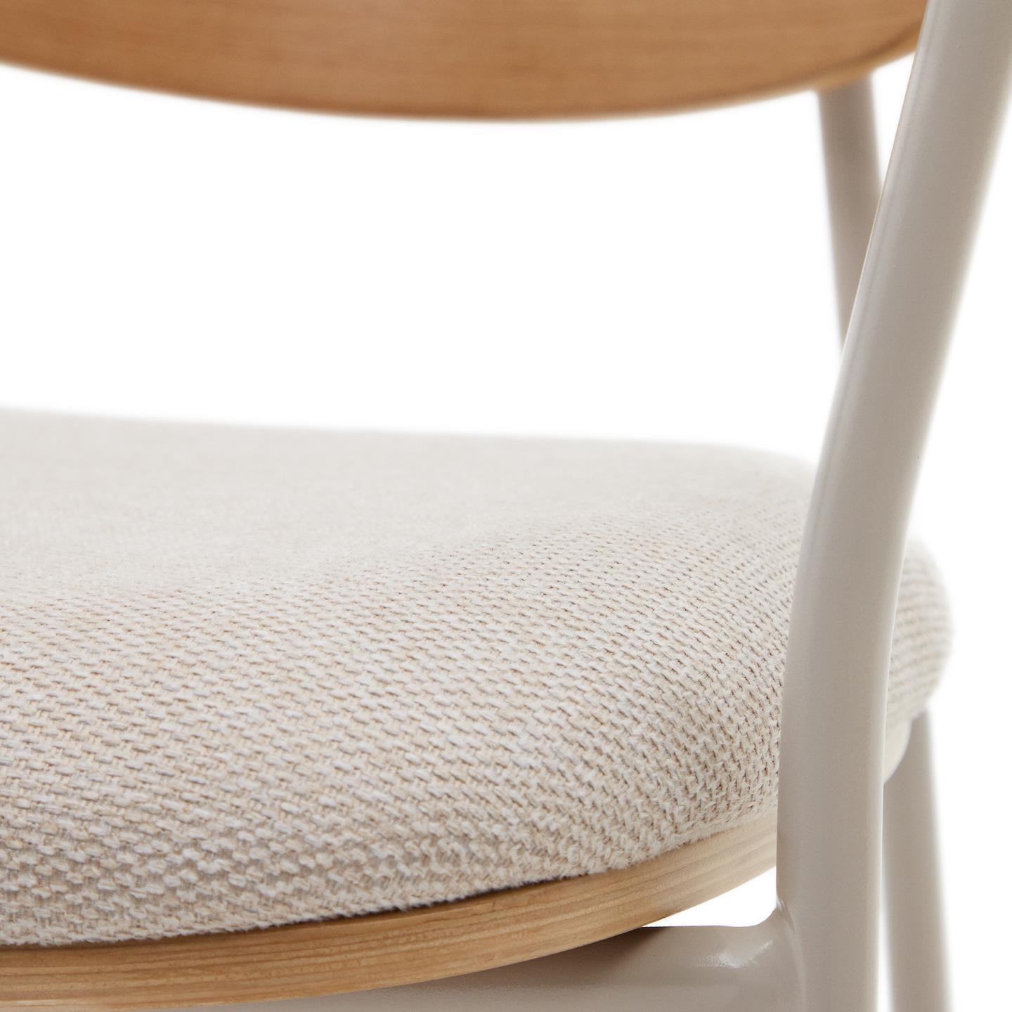 Krzesło MAUREEN okleina dębowa z beżową podstawą La Forma Eye on Design