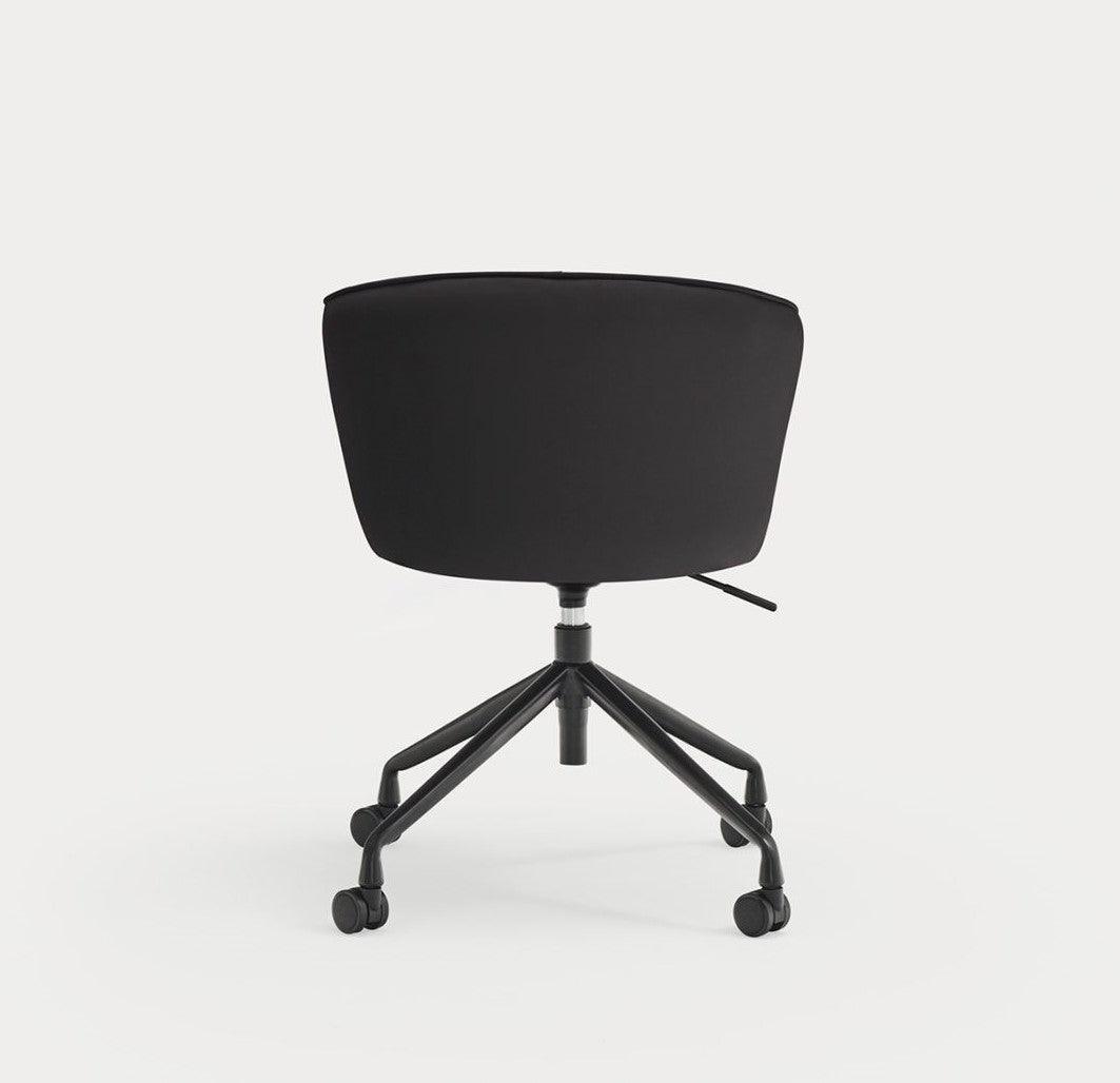 Krzesło na kółkach ADD ekoskóra czarna Teulat Eye on Design