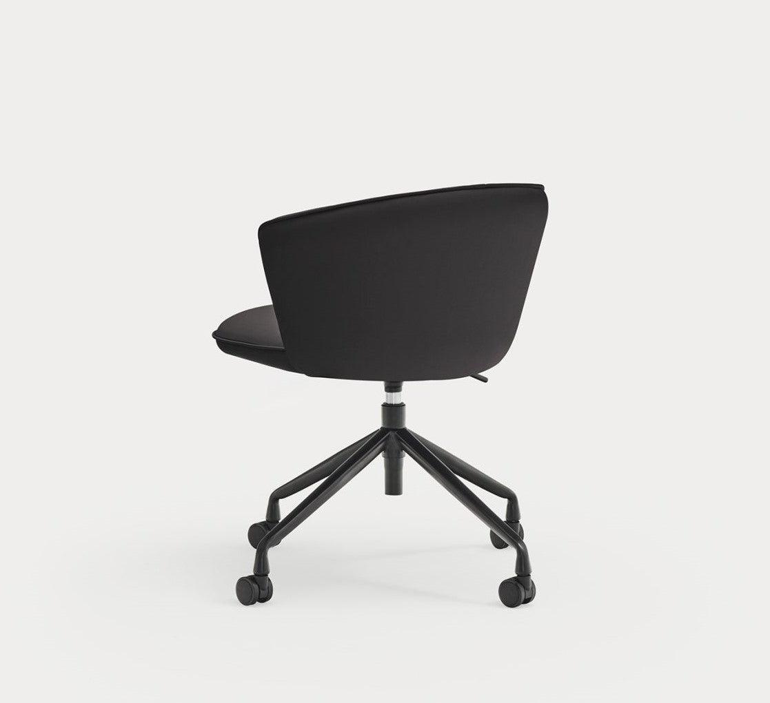 Krzesło na kółkach ADD ekoskóra czarna Teulat Eye on Design