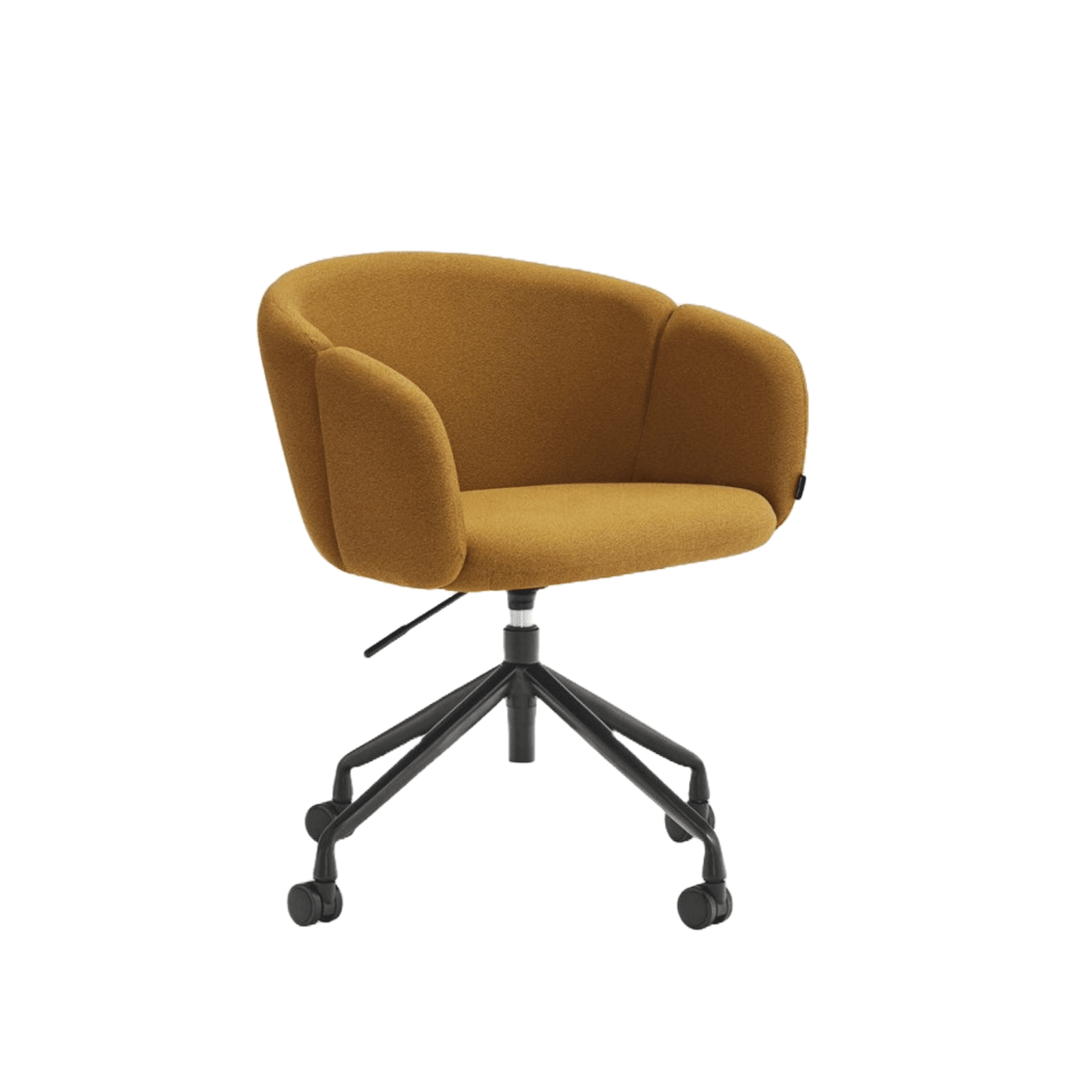 Krzesło na kółkach z podłokietnikami ADD musztardowy Teulat Eye on Design