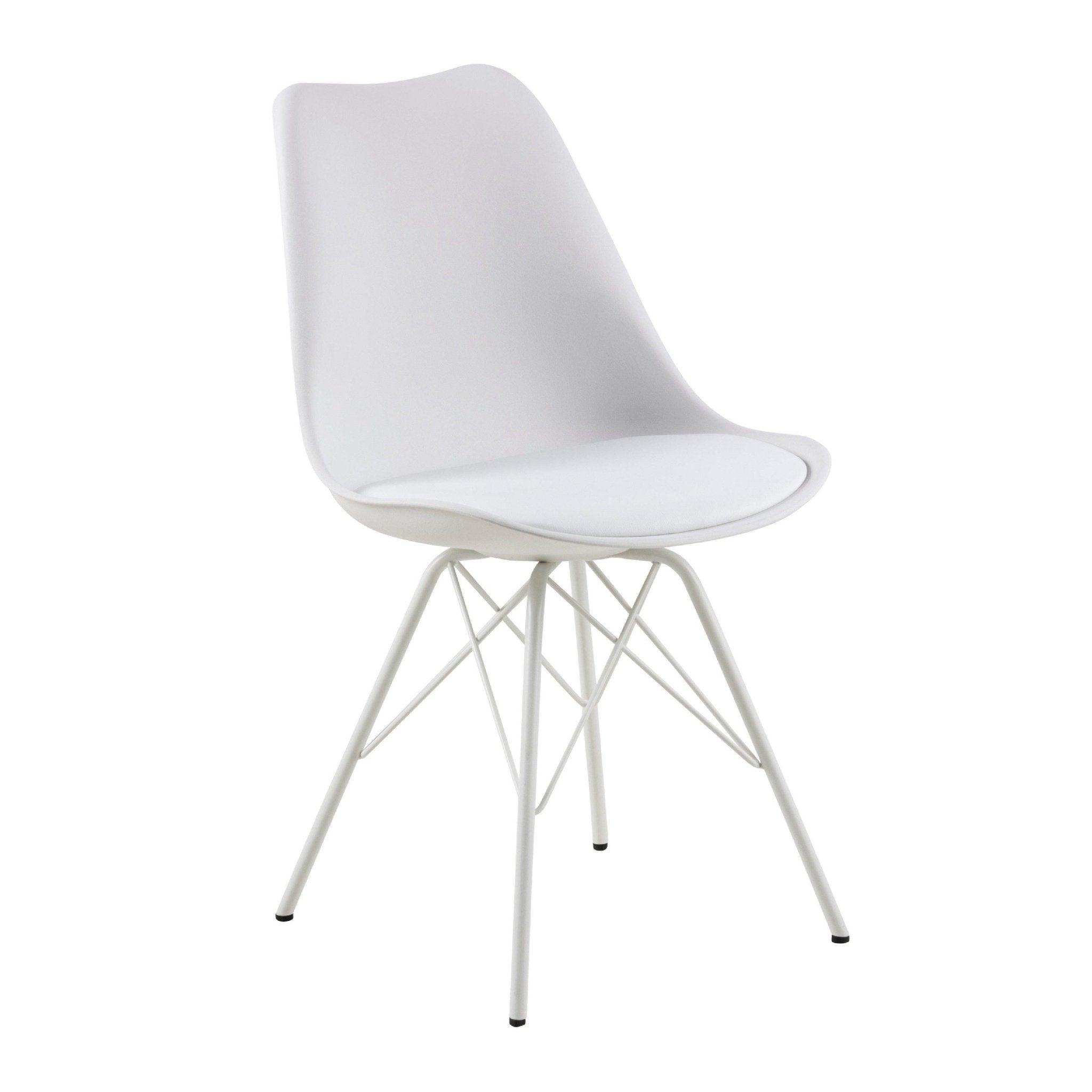 Krzesło NILS ekoskóra biały z białą podstawą Home Essentials Eye on Design