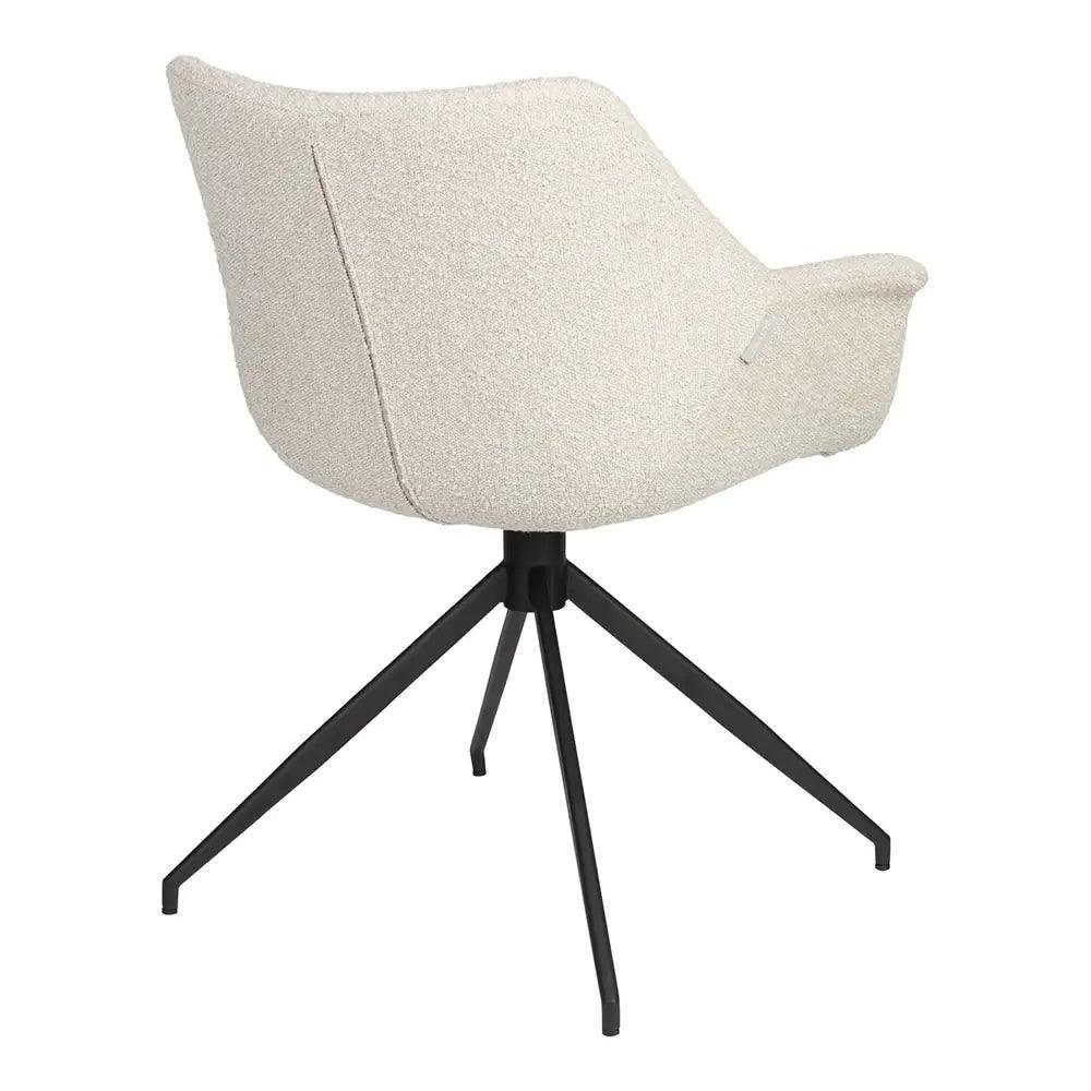 Krzesło obrotowe DOULTON biały boucle Zuiver Eye on Design