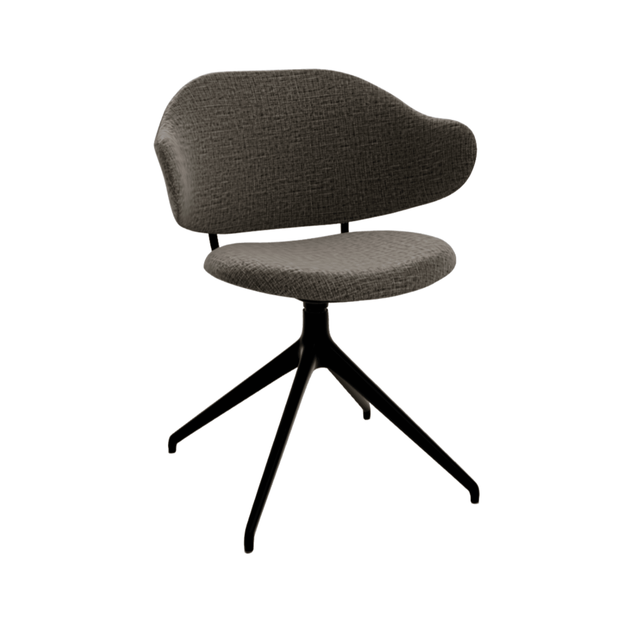 Krzesło obrotowe HOLLY melanż szary Calligaris 180° matowa czerń Eye on Design