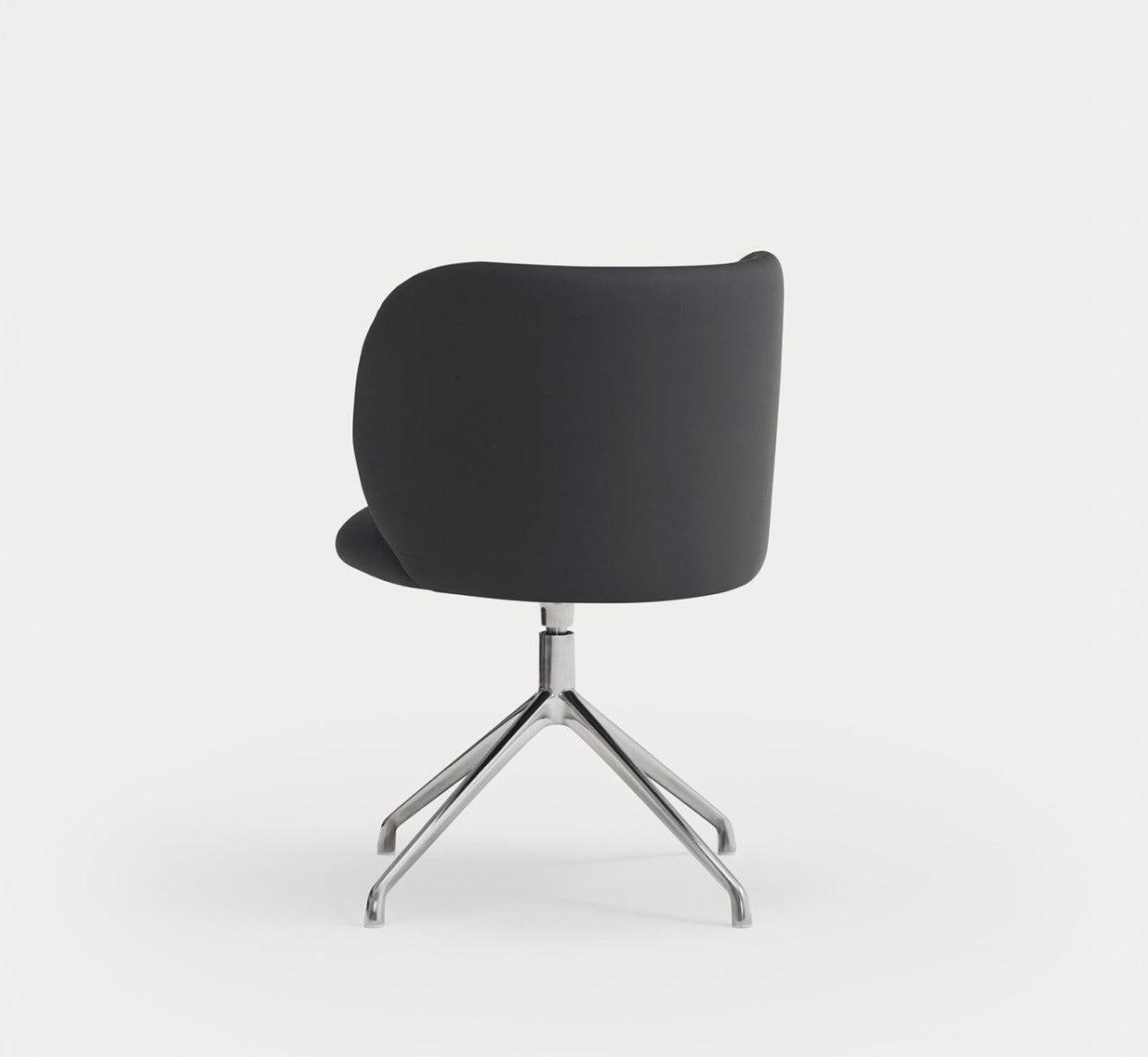 Krzesło obrotowe MOGI czarna ekoskóra z chromowaną podstawą Teulat Eye on Design