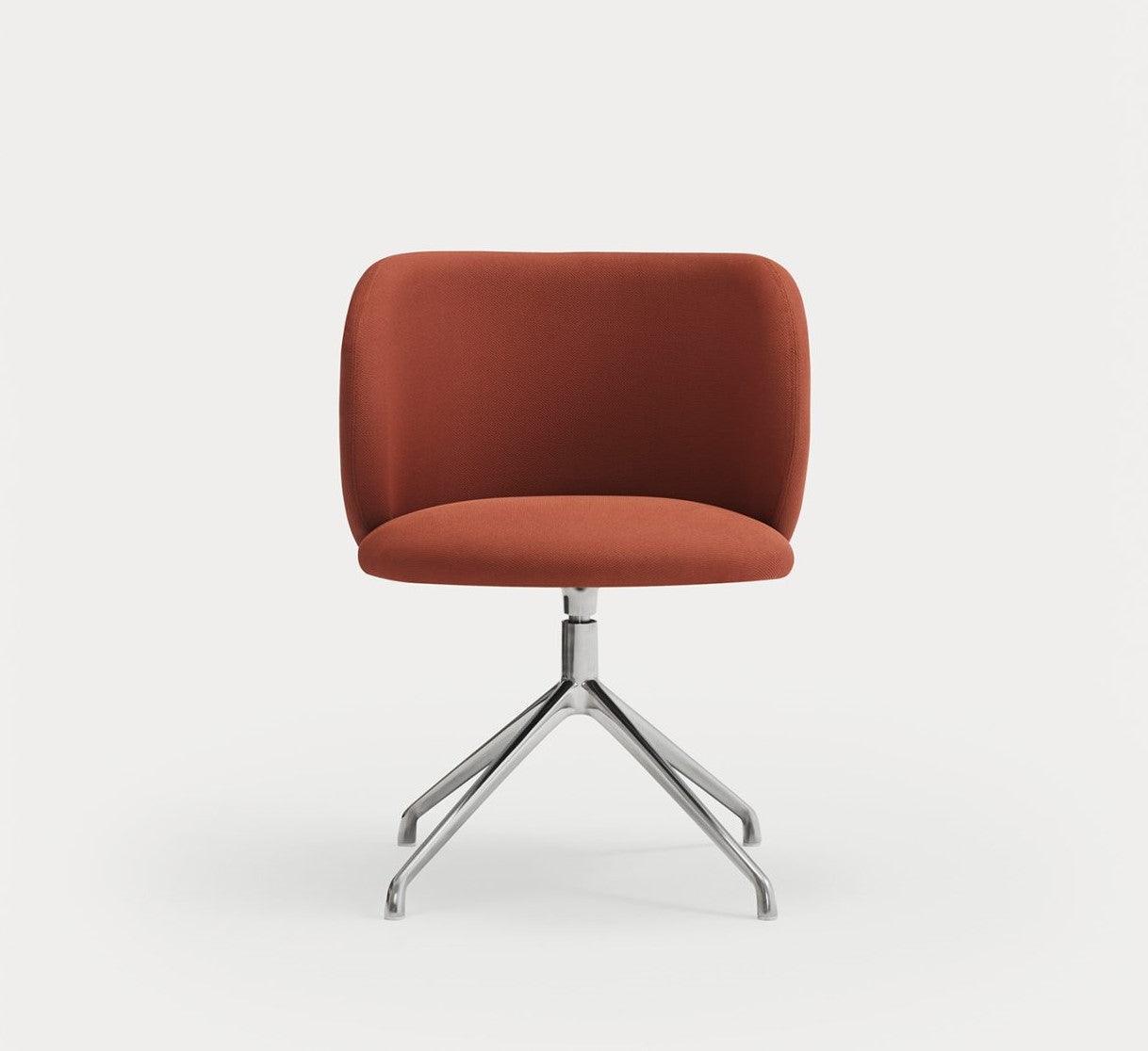 Krzesło obrotowe MOGI czerwony z chromowaną podstawą Teulat Eye on Design