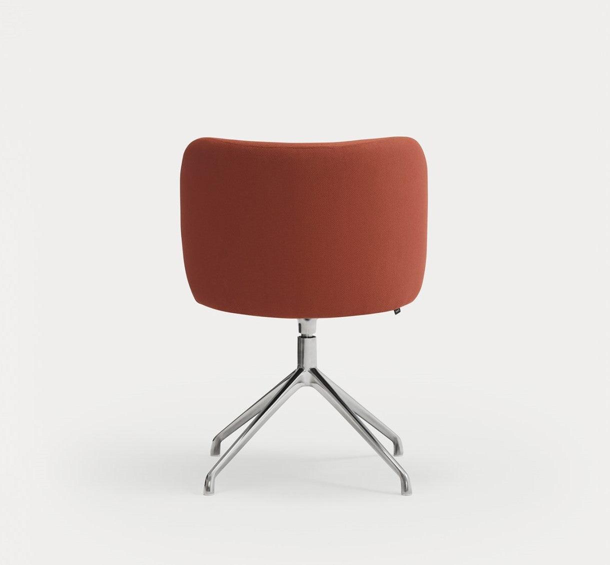 Krzesło obrotowe MOGI czerwony z chromowaną podstawą Teulat Eye on Design