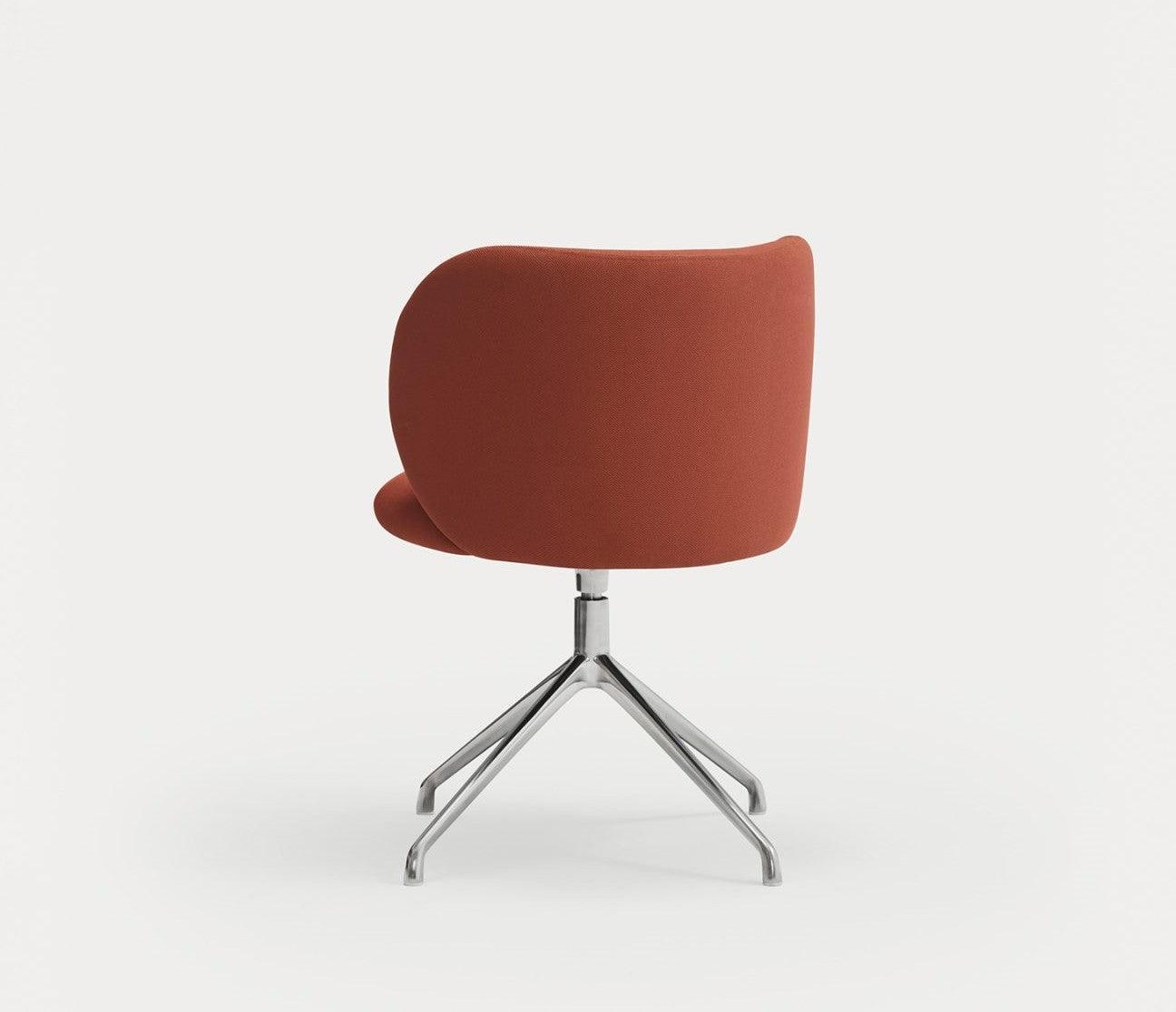 Krzesło obrotowe MOGI czerwony z chromowaną podstawą Teulat Eye on Design