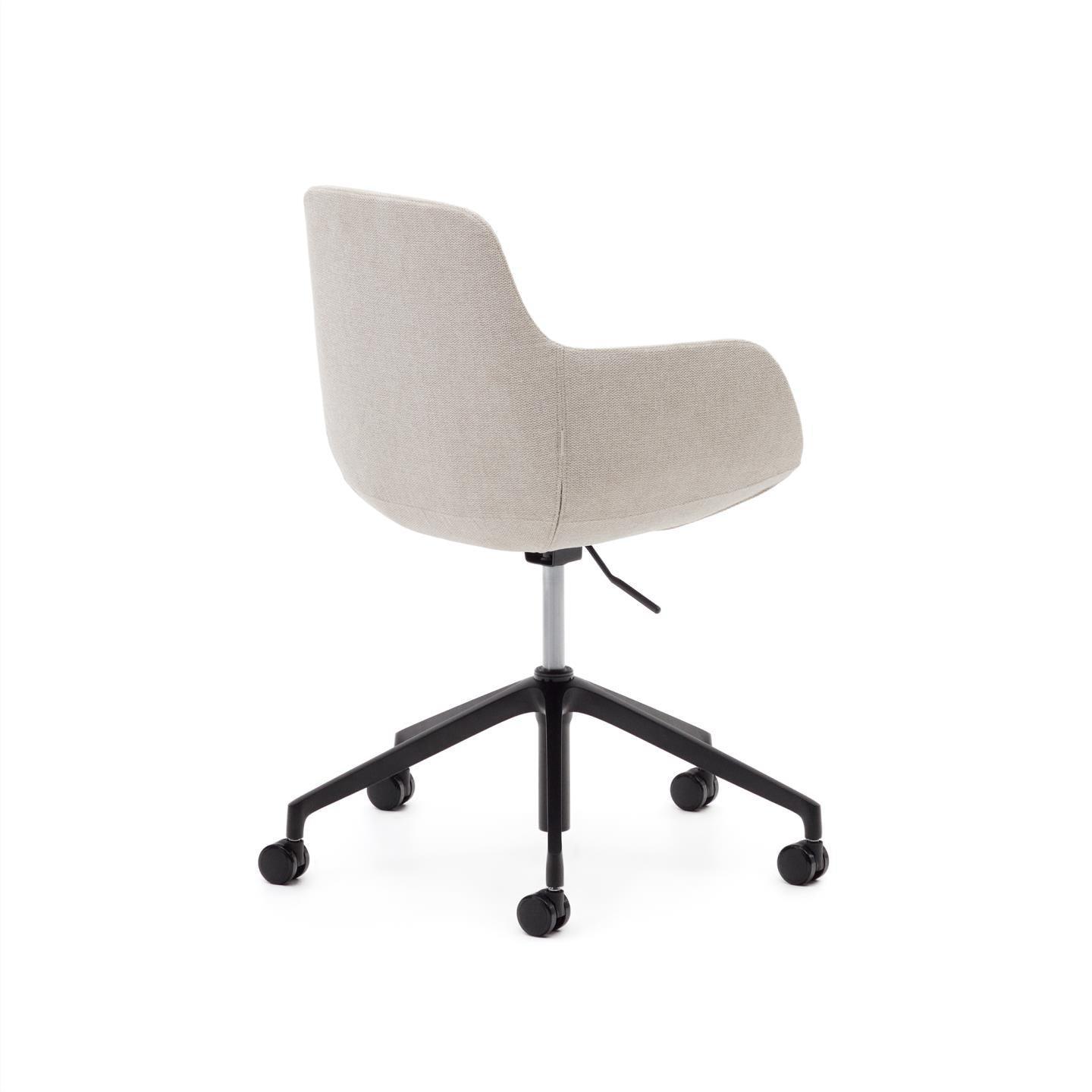 Krzesło obrotowe TISSIANA beżowy na kółkach
