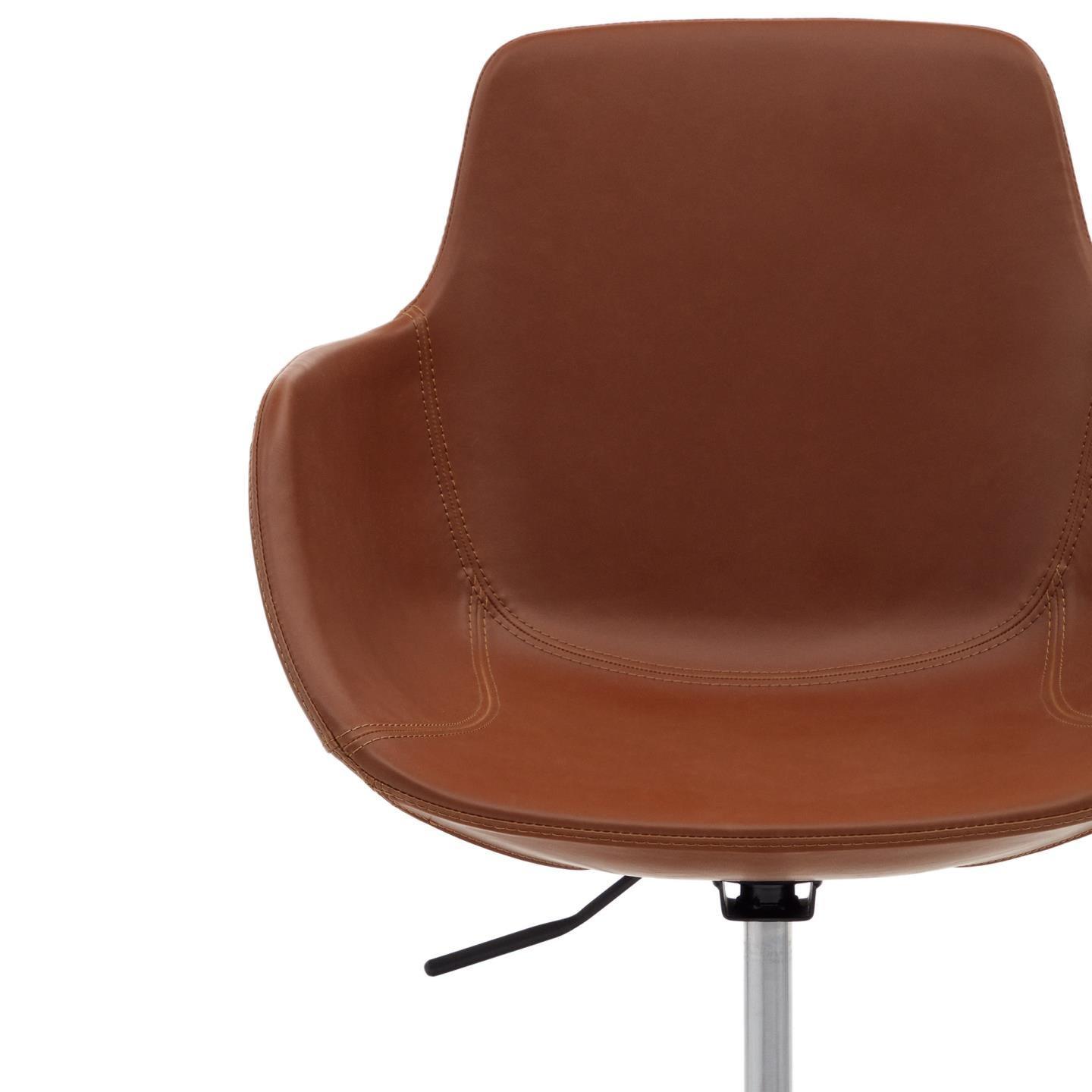 Krzesło obrotowe TISSIANA brązowa ekoskóra La Forma Eye on Design