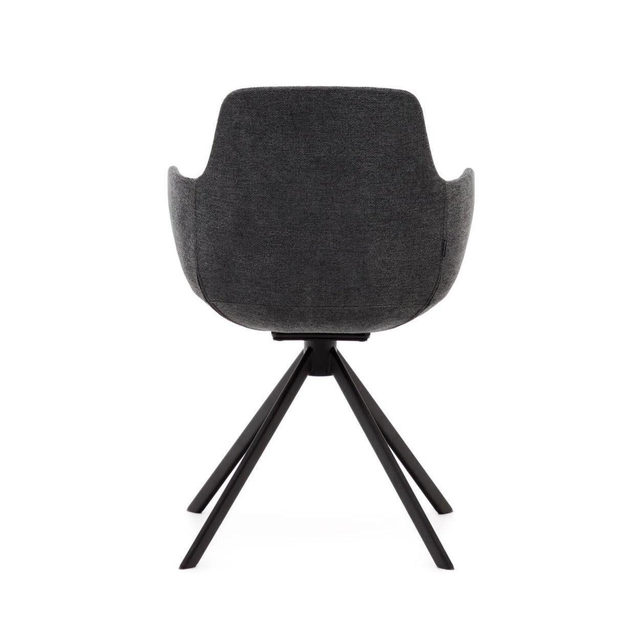 Krzesło obrotowe w tkaninie szenilowej TISSIANA ciemnoszary La Forma Eye on Design